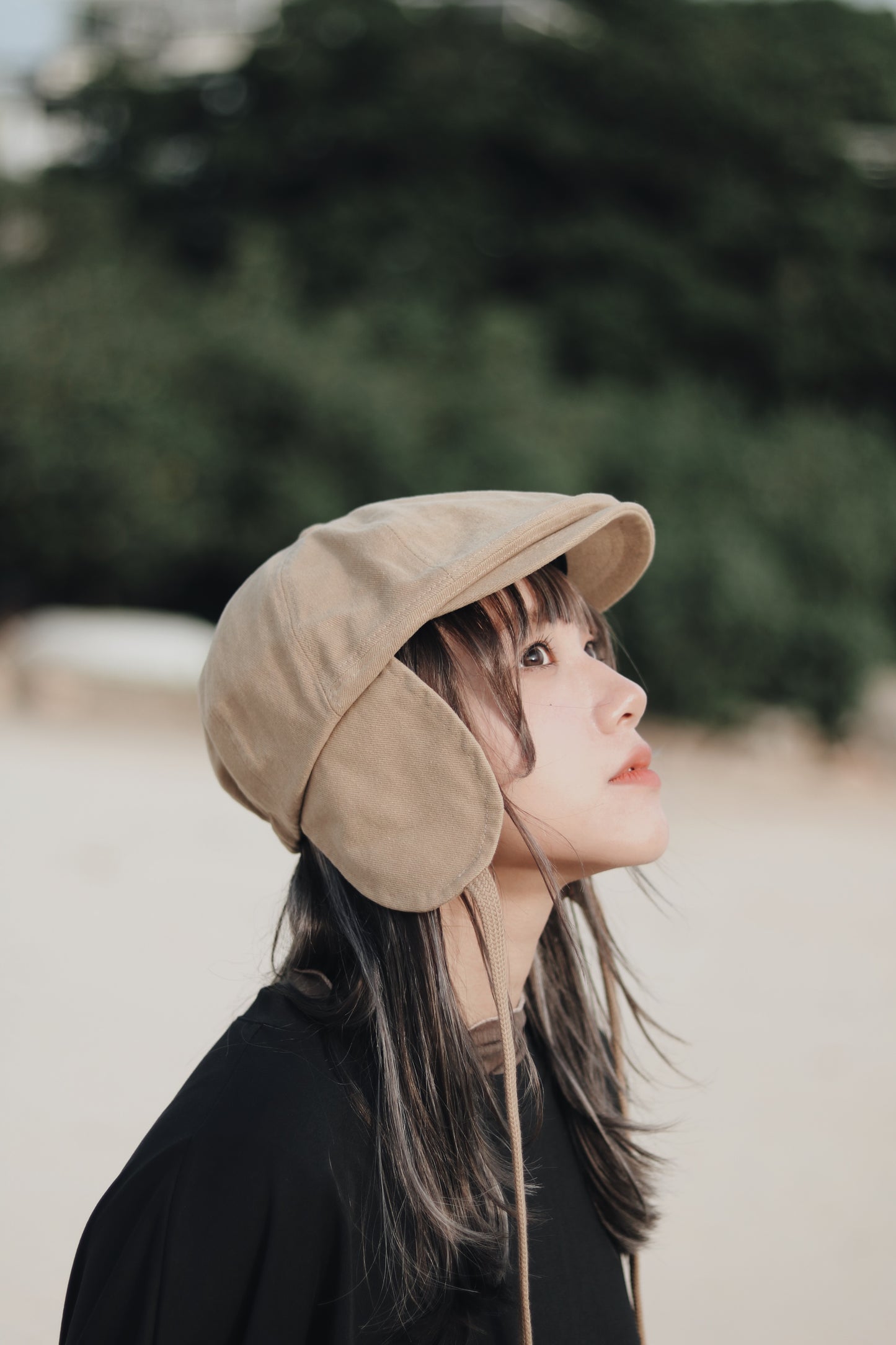 Snoopy Hat (Beige/Black/White)