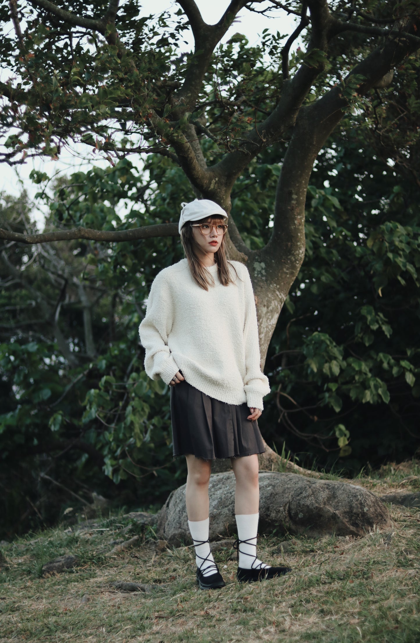 Oversized Knit Top (Butter)