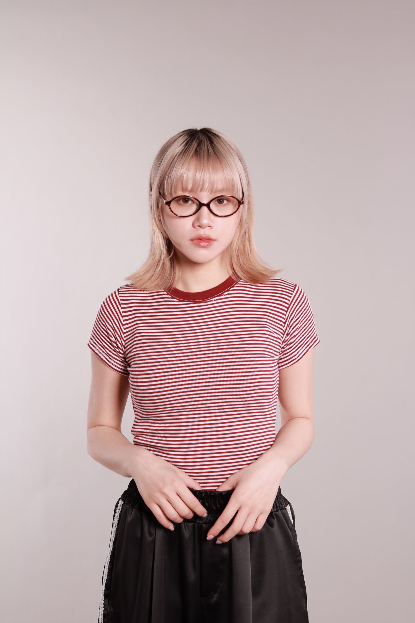 Basic Striped Tee (Red)