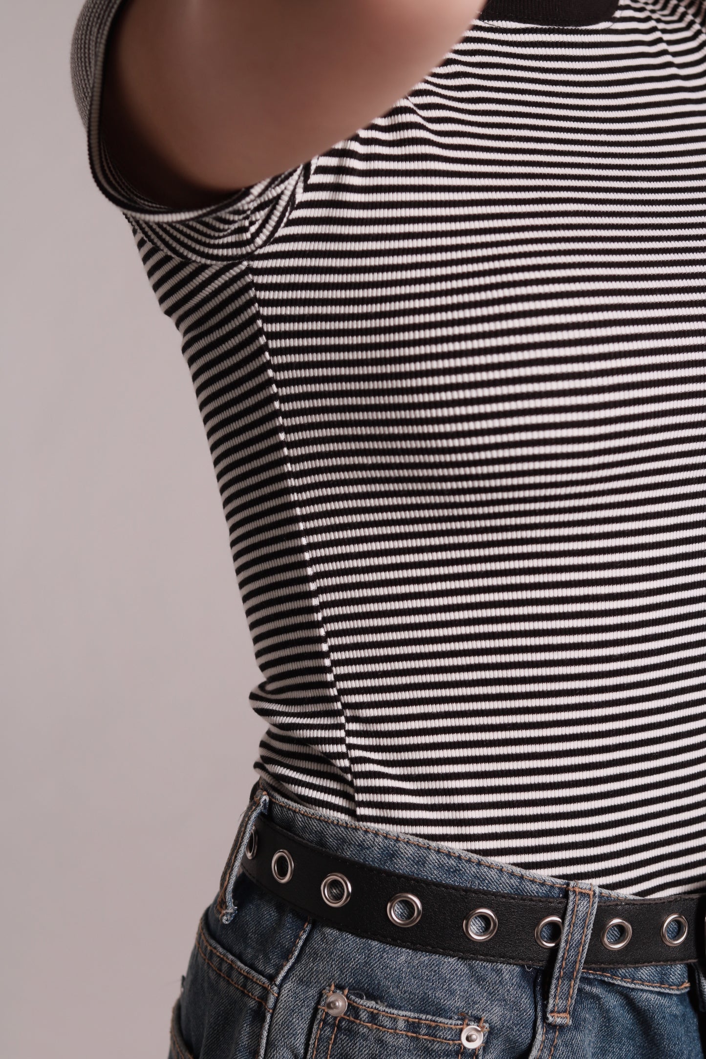 Basic Striped Tee (Black)