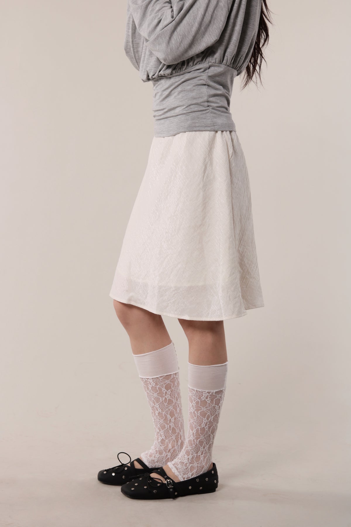 Textured Skirt (Ivory)