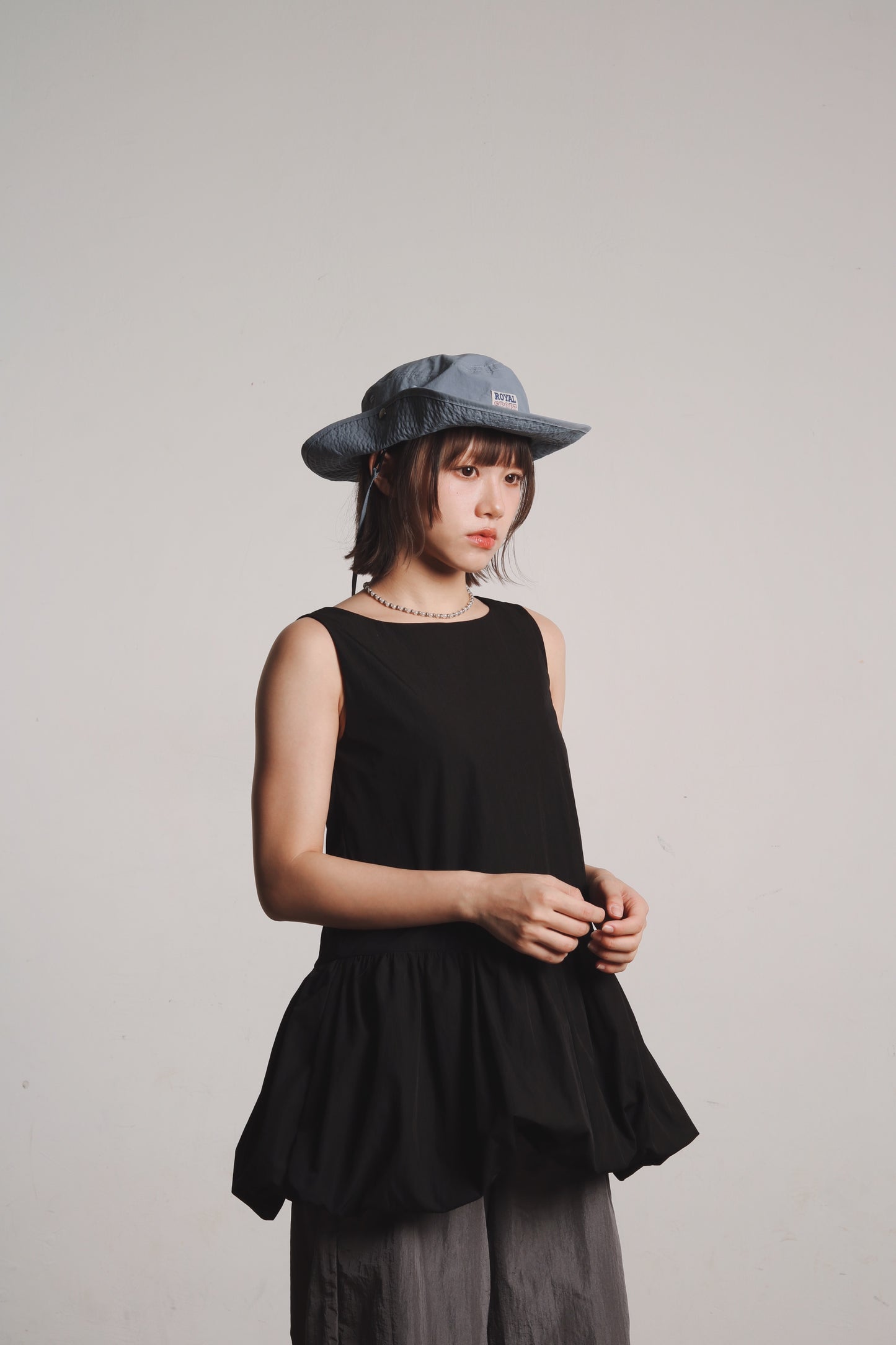 Bubble Cloud Mini Dress (Black)