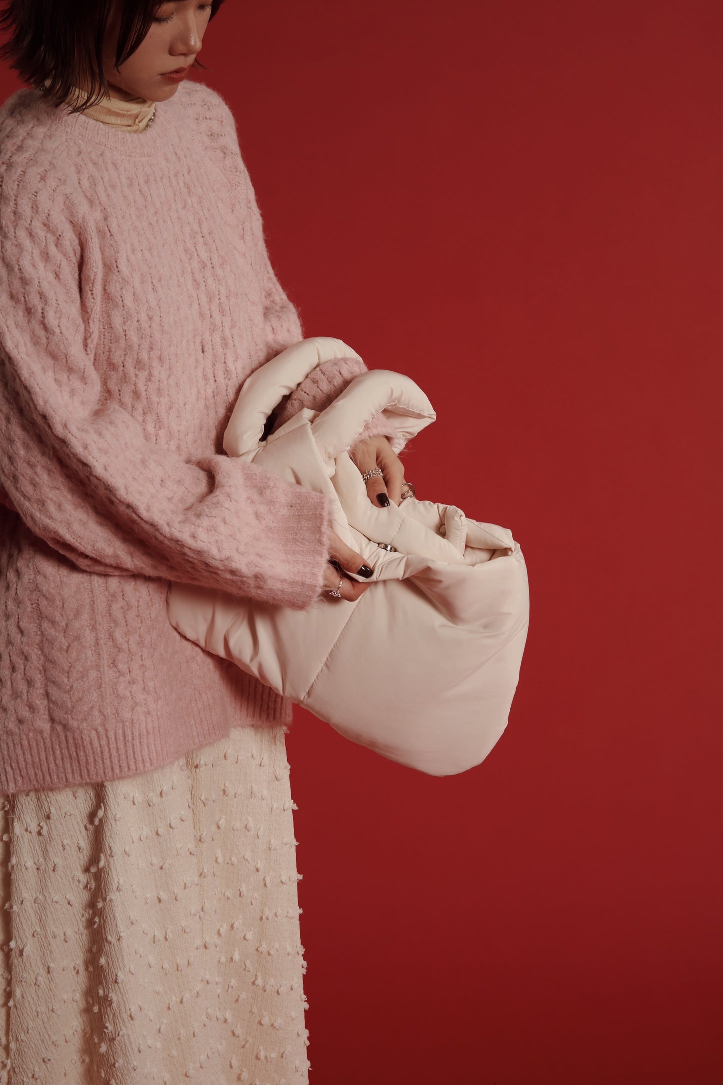 Doll Cloud Bag (Black/Brown/Ivory)