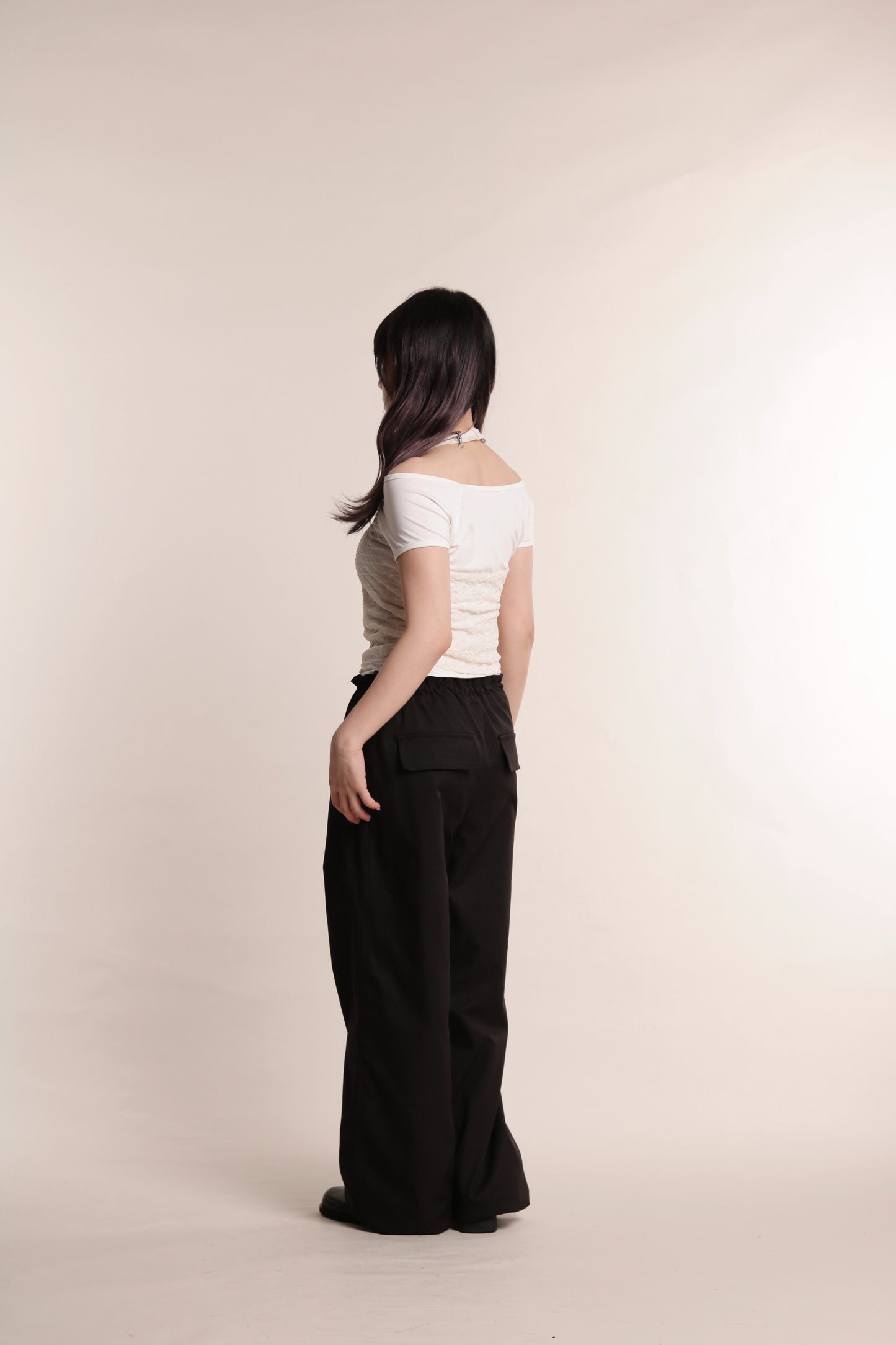 Layered Halter Top Set (Ivory)