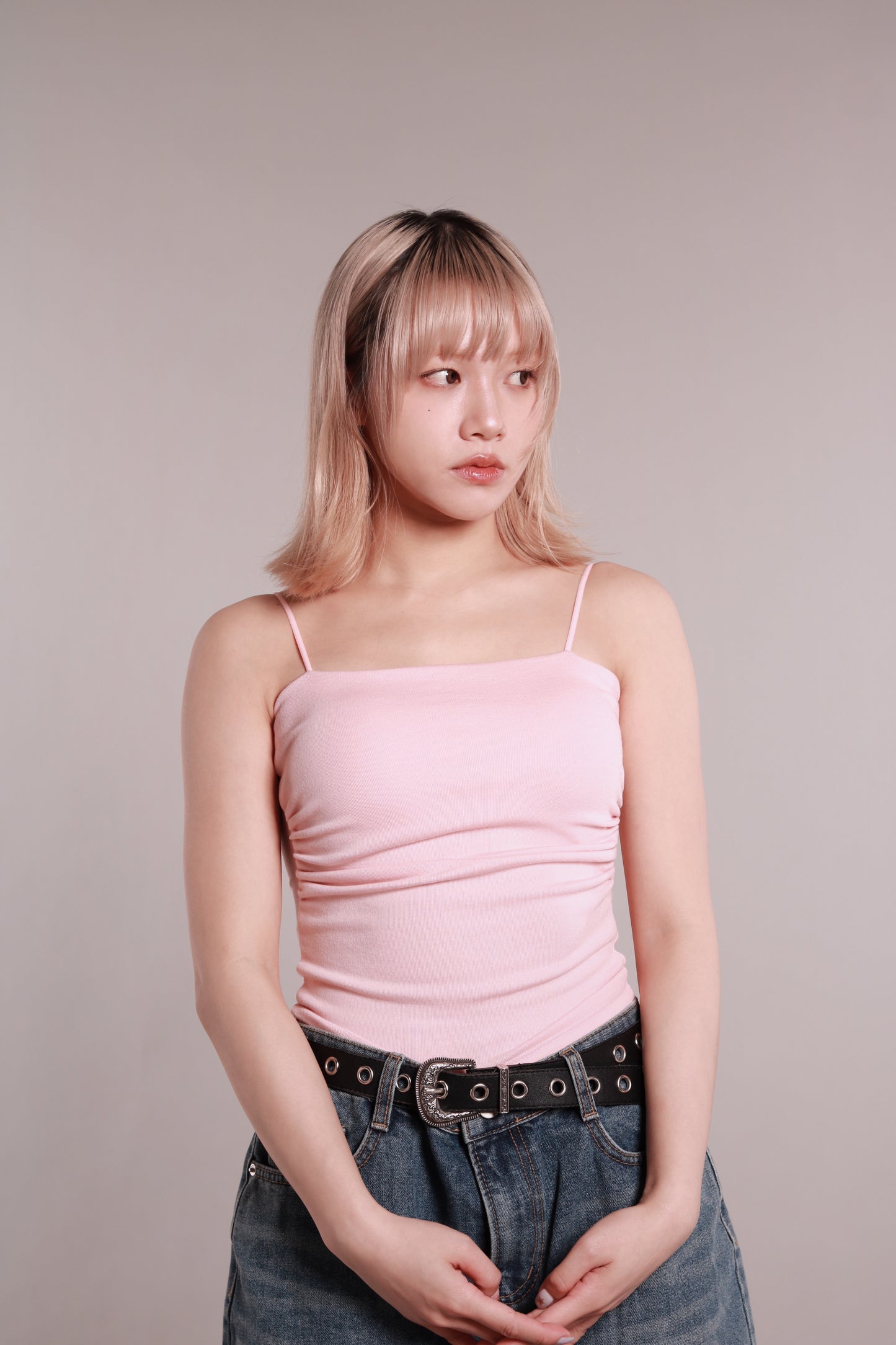 Gathered Bra Top (Pink)