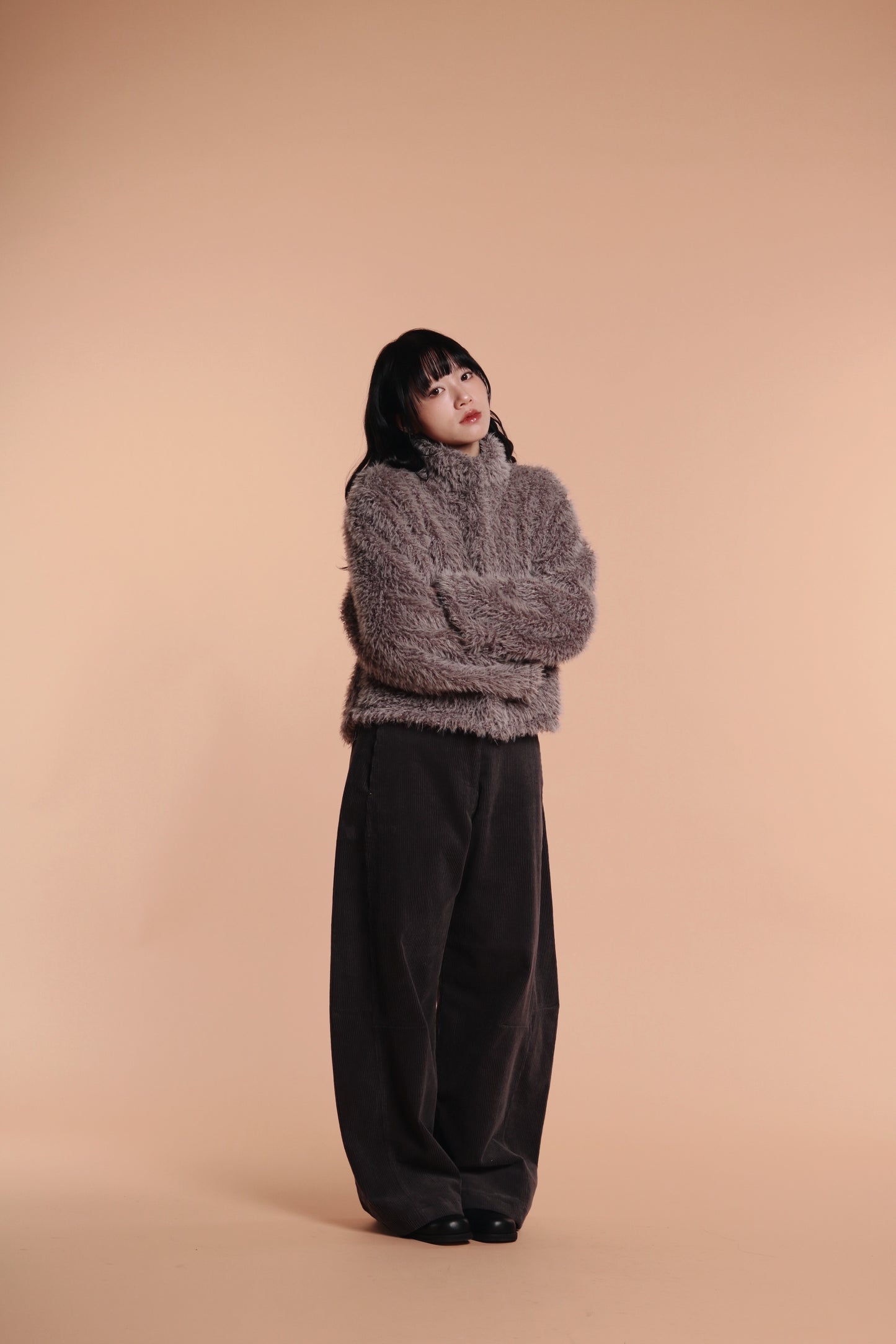 Marie Corduroy Pants (Charcoal)