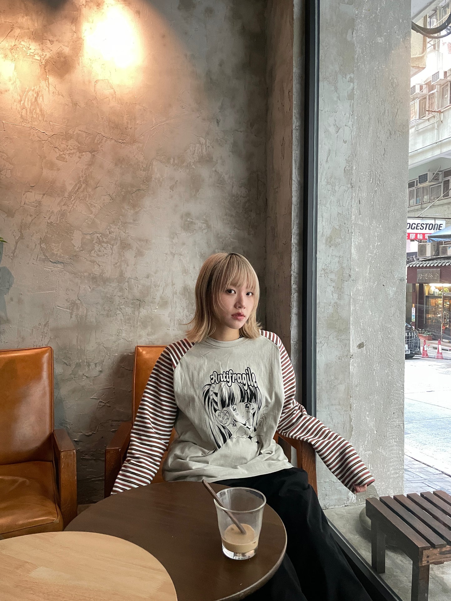 Antifragile Long Tee (Beige)