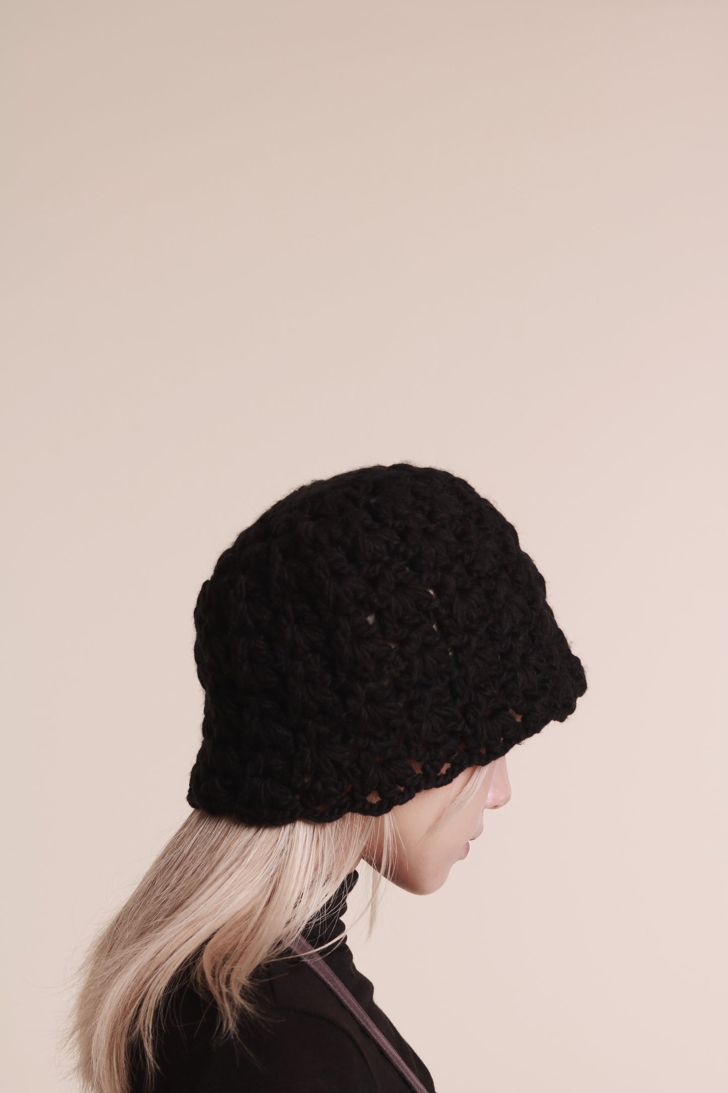 Knit Bucket Hat (Black)