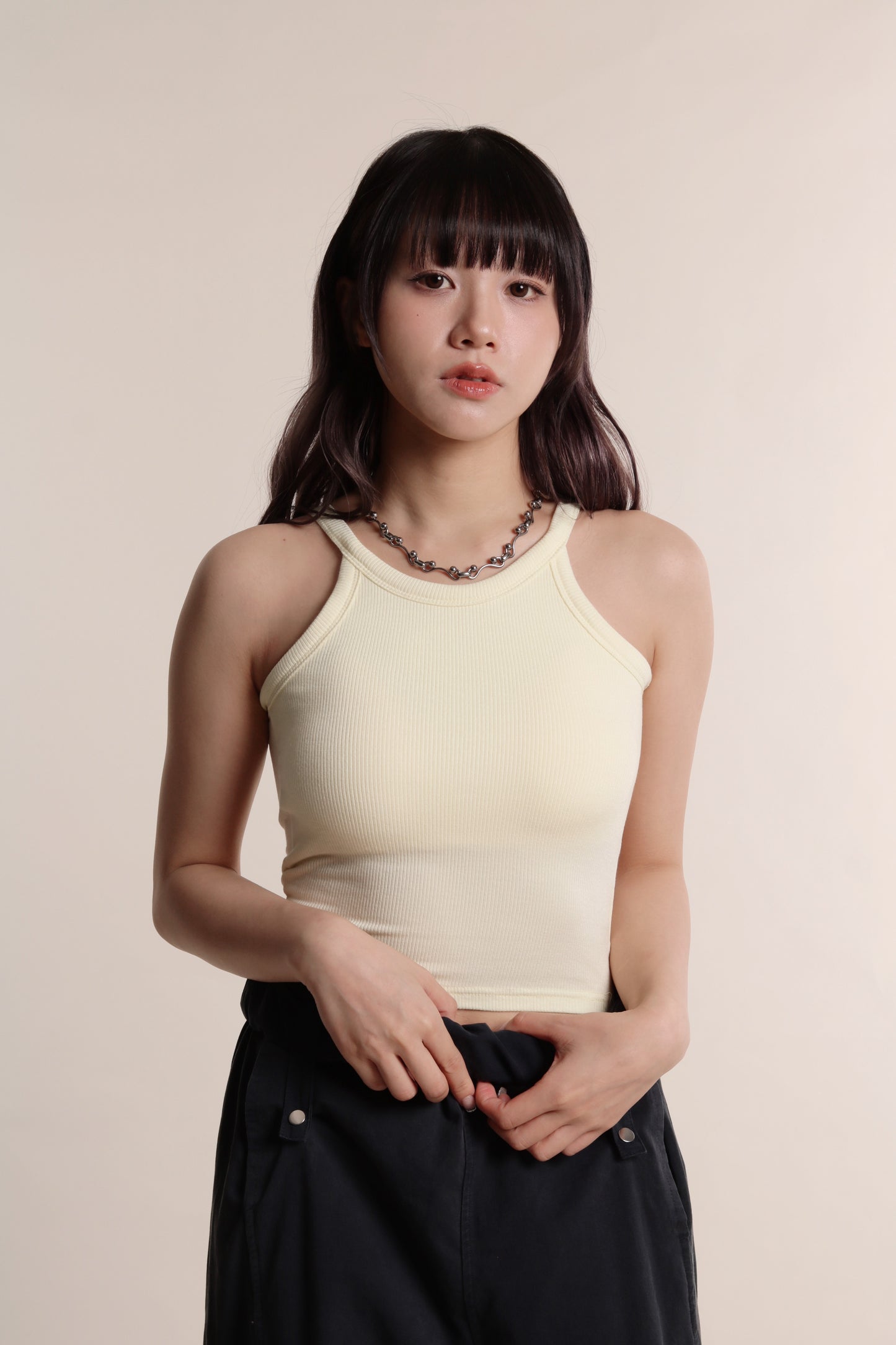 Ribbed Slim Bra Top (Yellow)