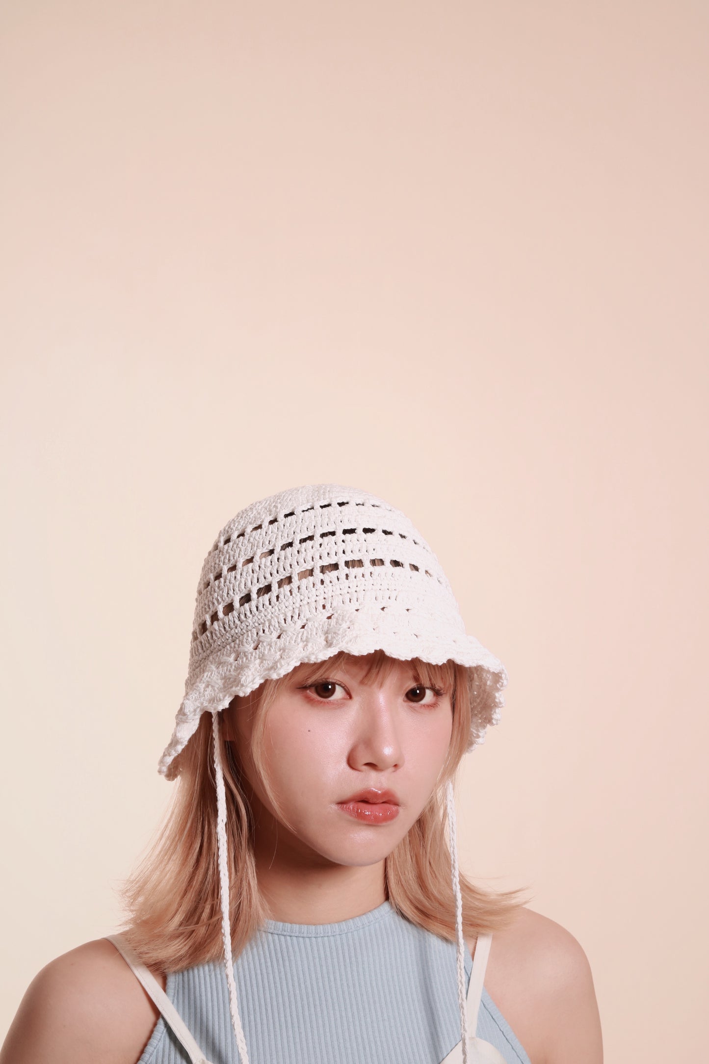 Mesh Bucket Hat (White)