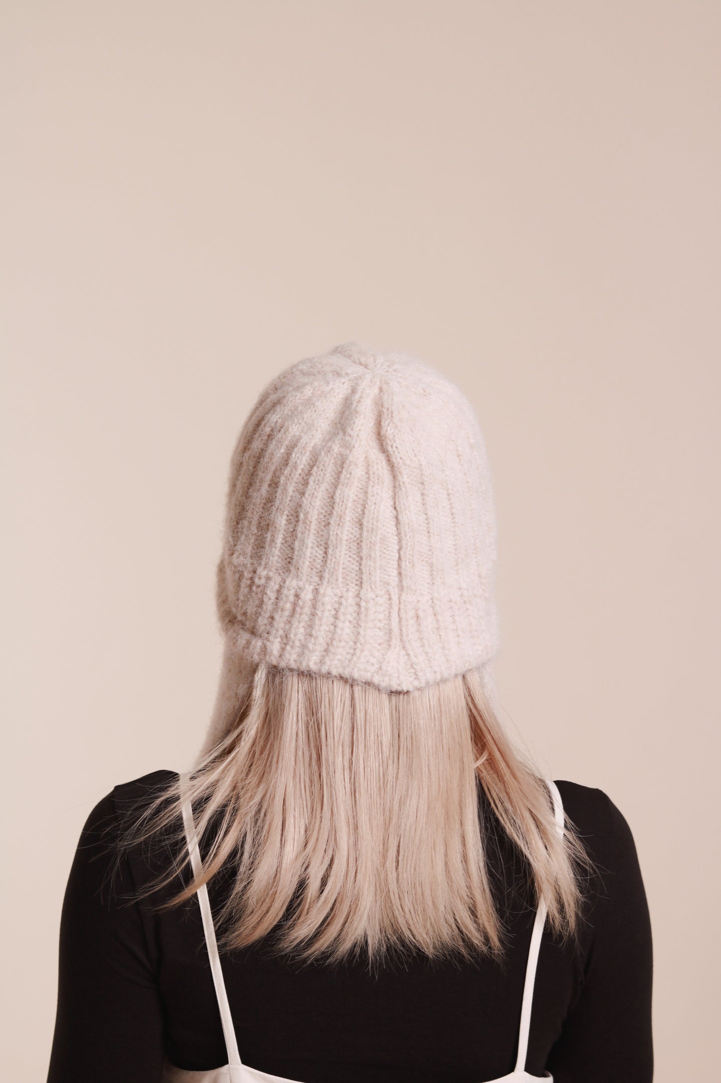 Doll Knit Scarf Flight Cap (Ivory)