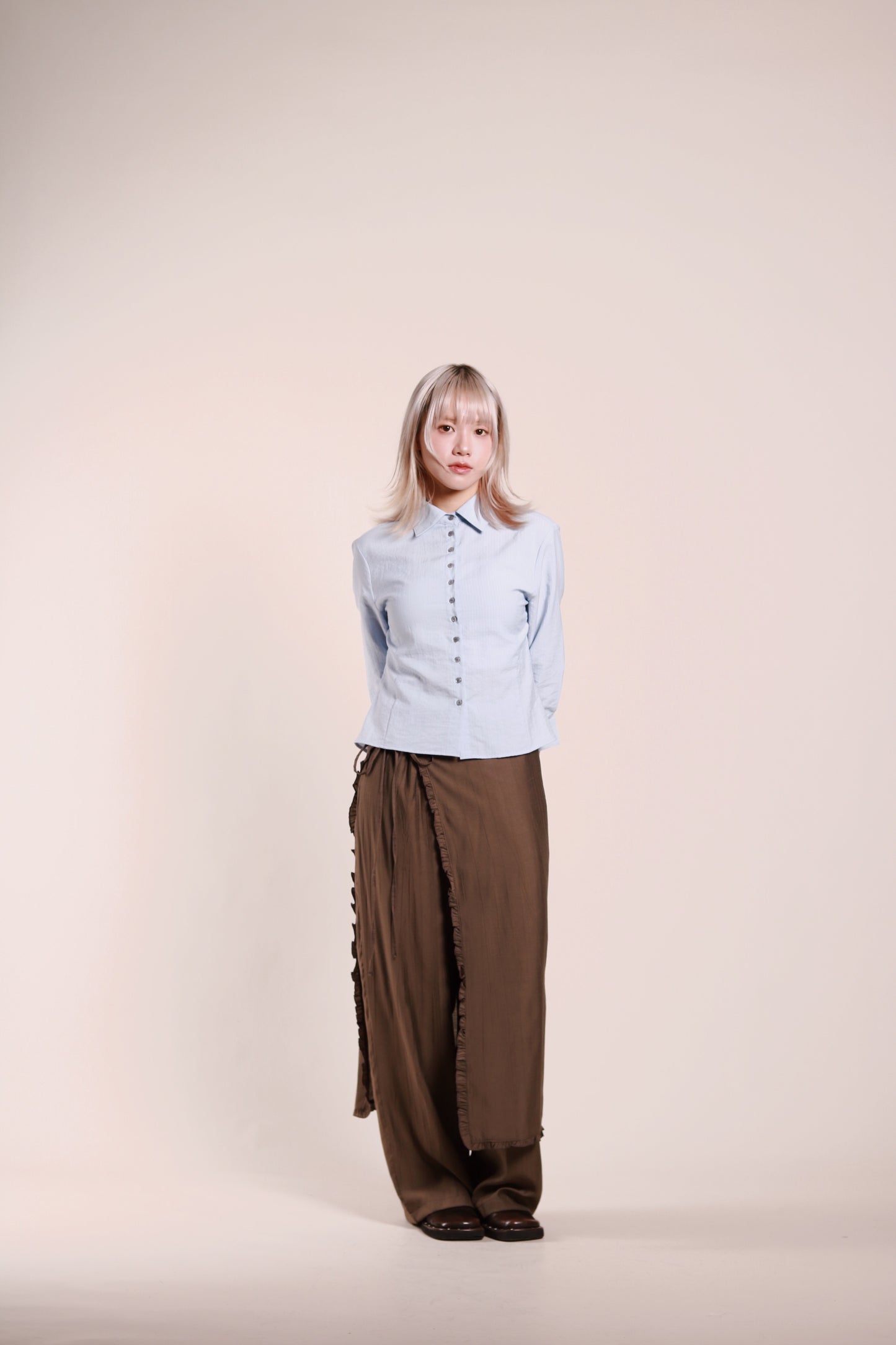 Wanda Layered Pants (Brown)