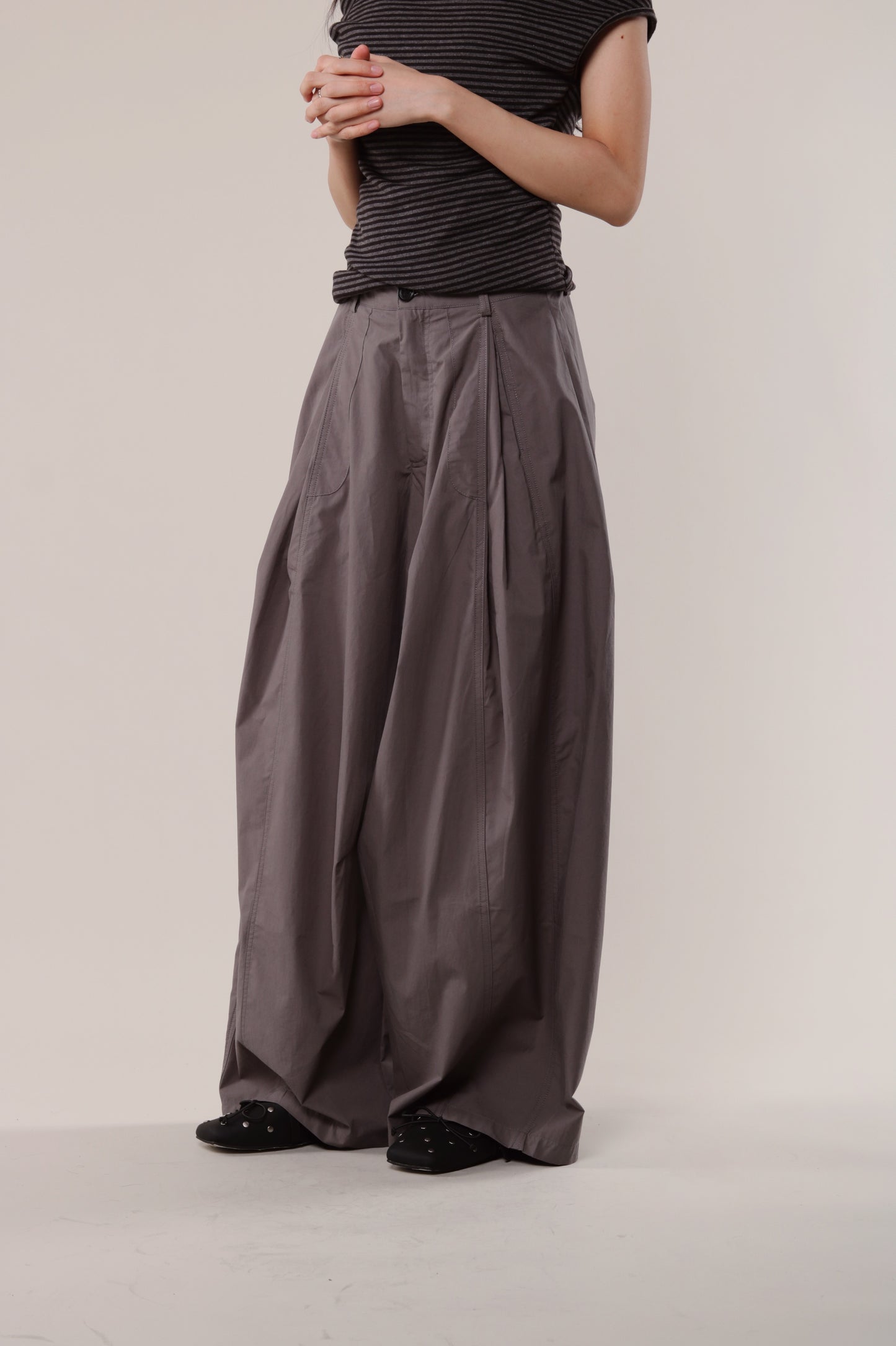 Wide Leg Pants (Charcoal)