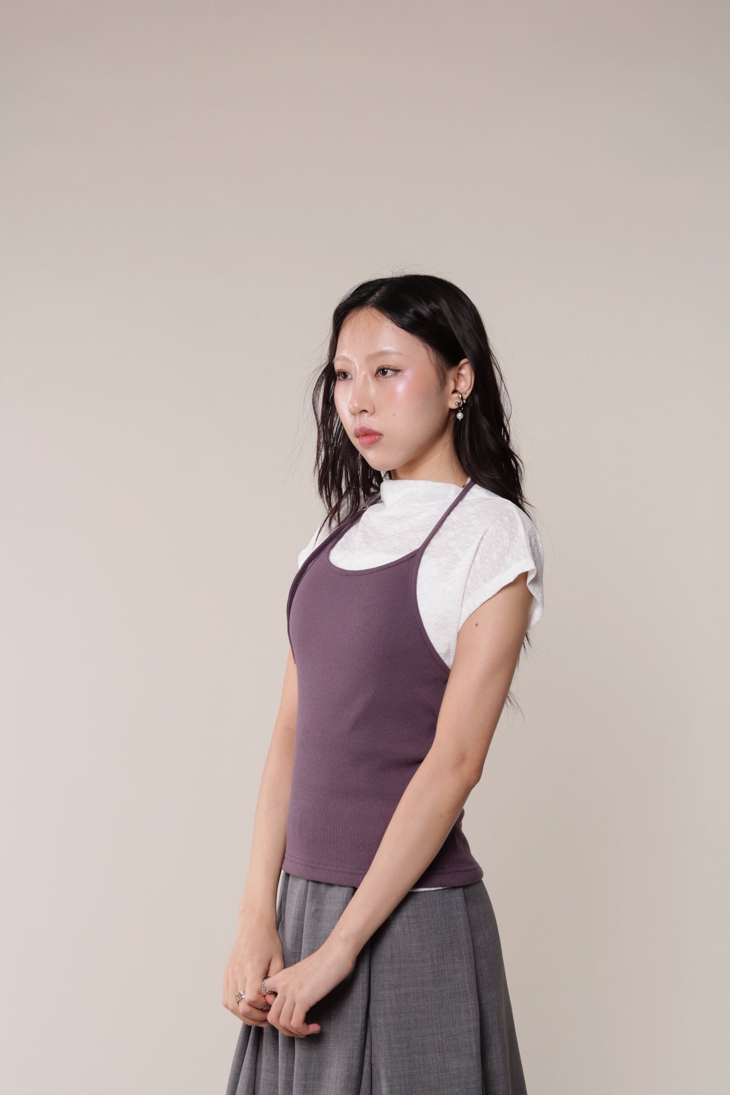 Slim Halter Top (Purple)