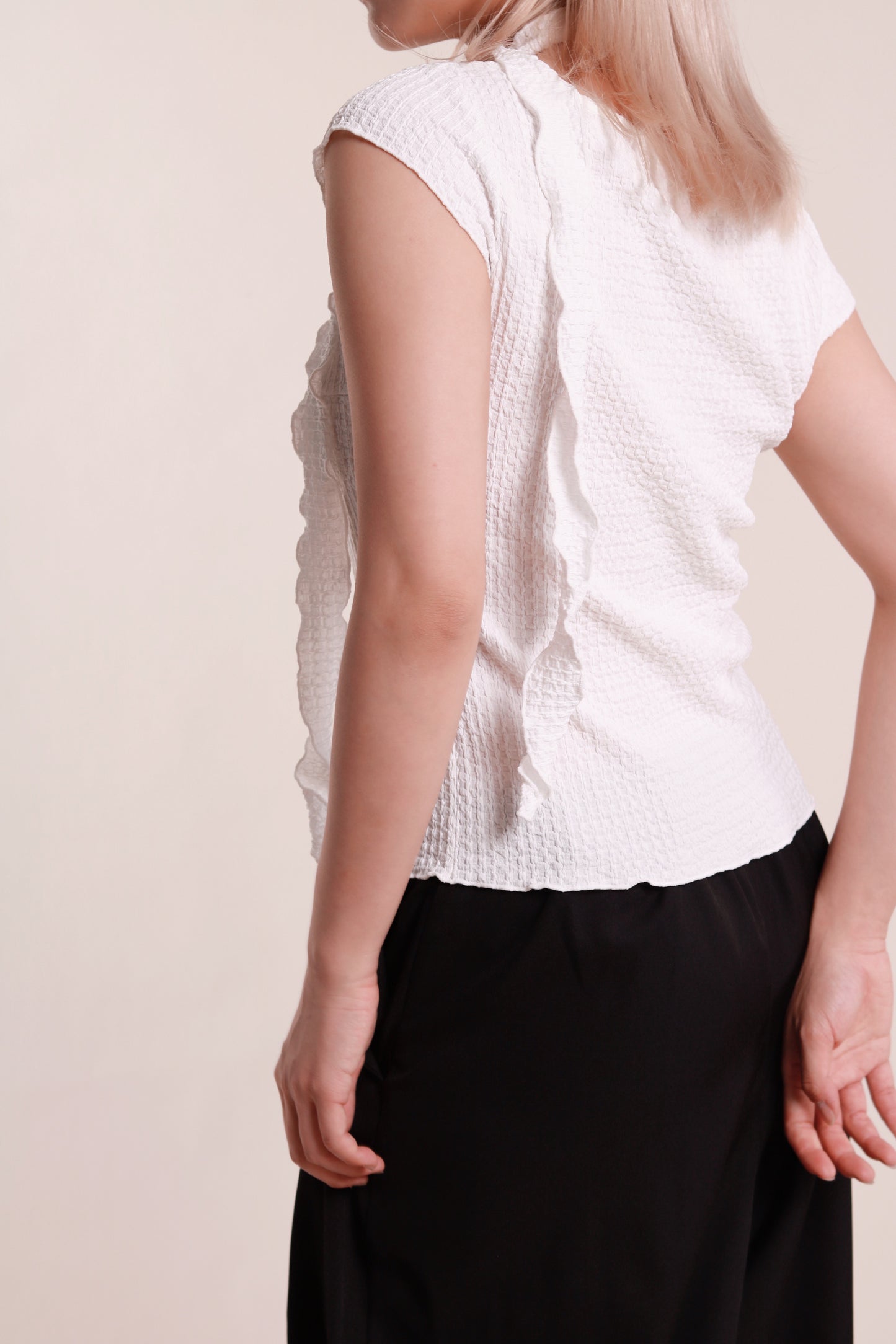 Gathered Tee Set (White)