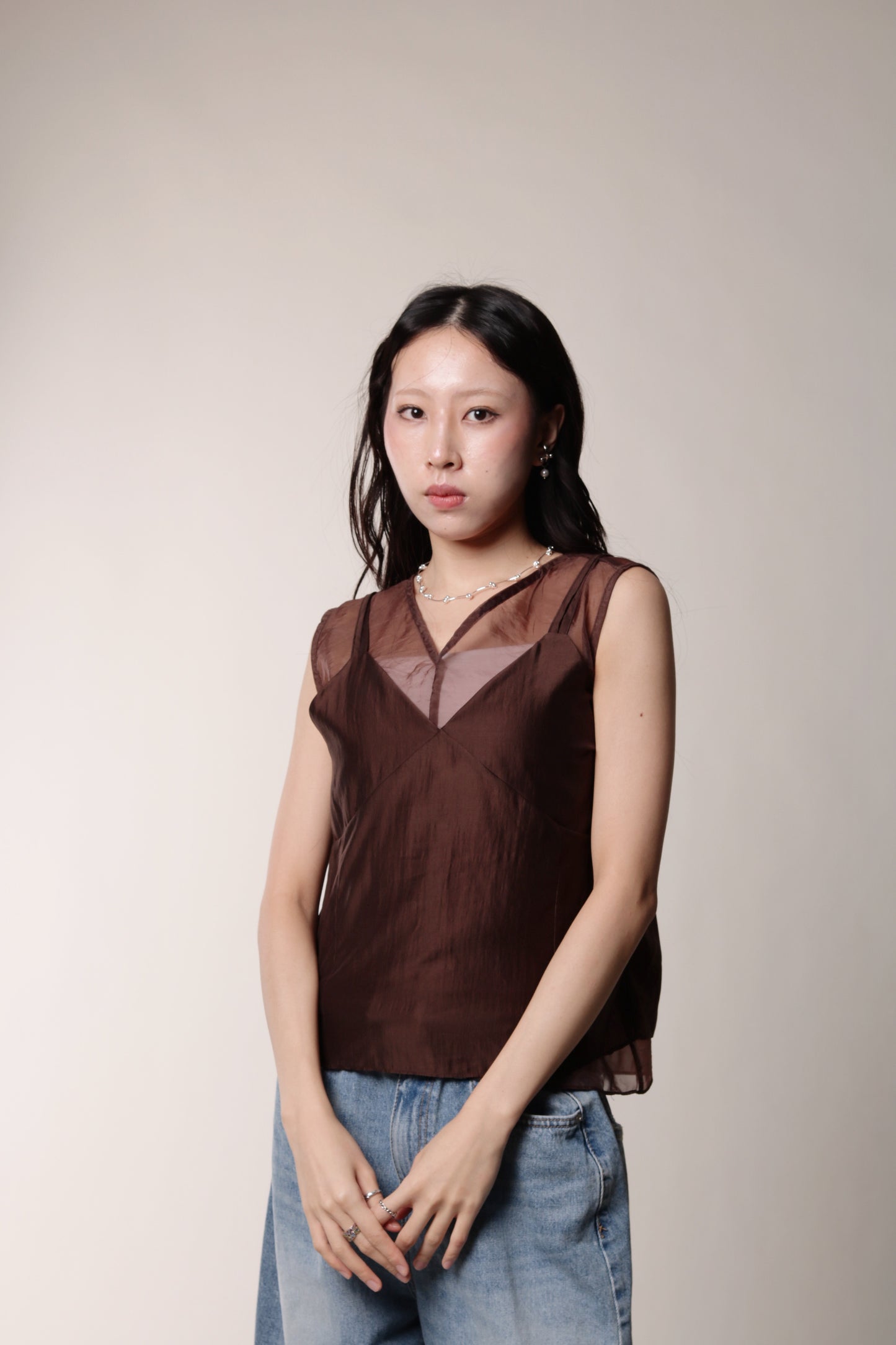 Chaya Layered Top (Brown)