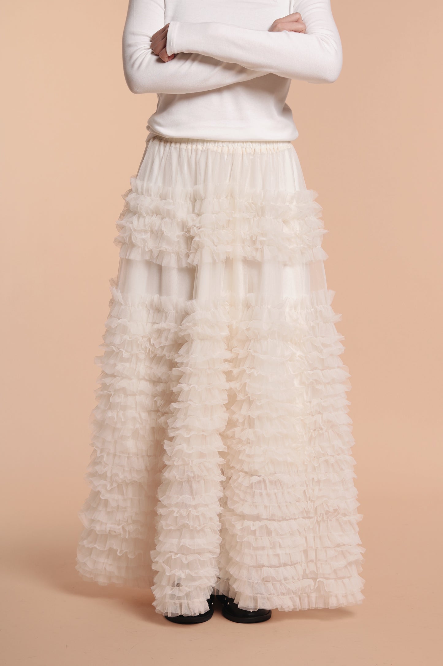 Doll Ruffle Lace Skirt (Ivory)