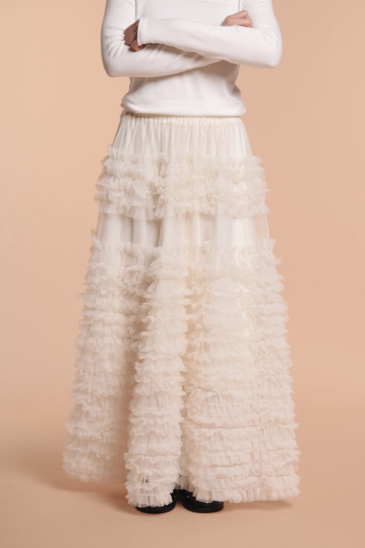 Doll Ruffle Lace Skirt (Ivory)