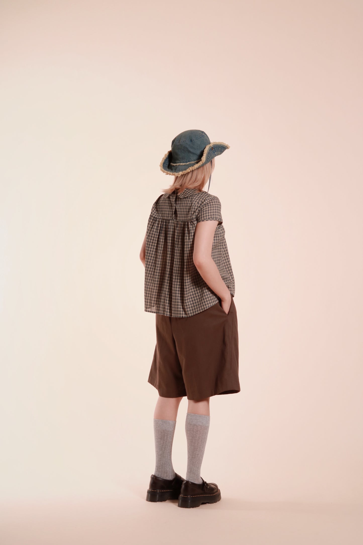 Doll Bow Blouse (Beige)