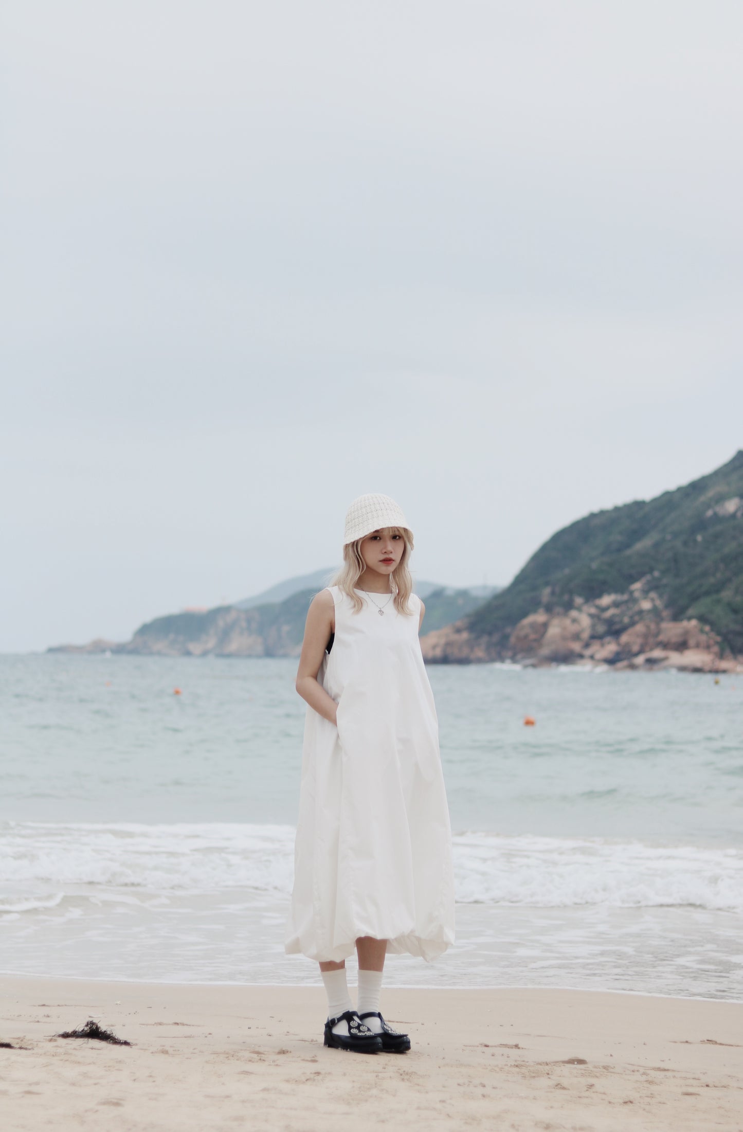 Bubble Cloud Dress (White)