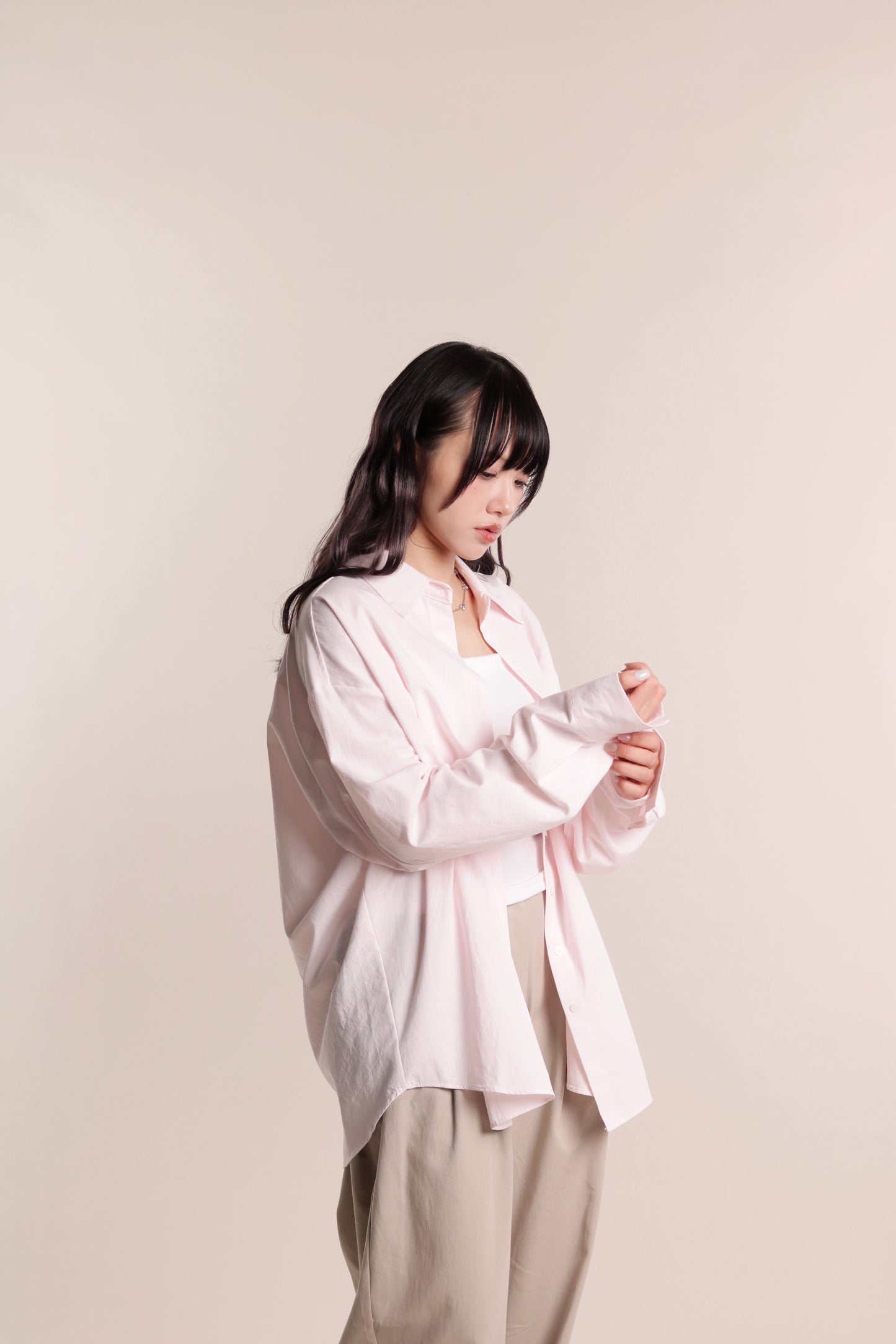 Oversized Boyfriend Shirt (Pink)