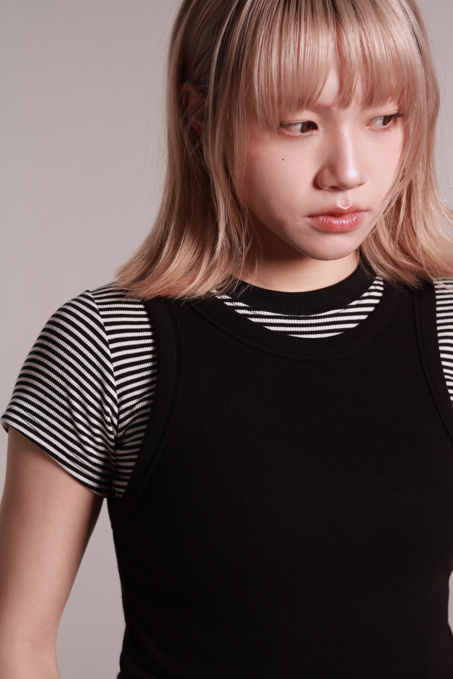 Basic Striped Tee (Black)