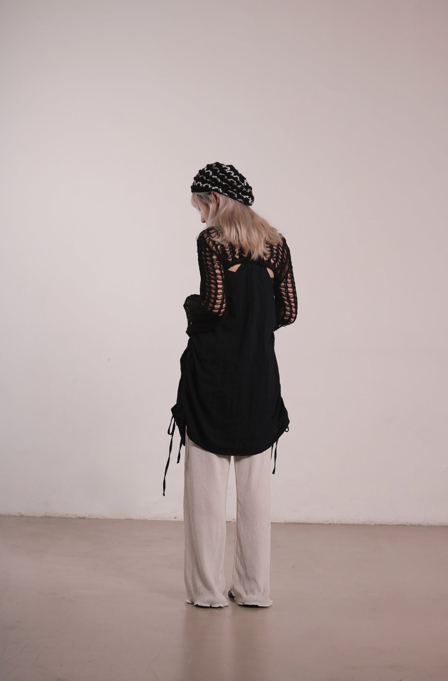 Net Crop Top (Black)