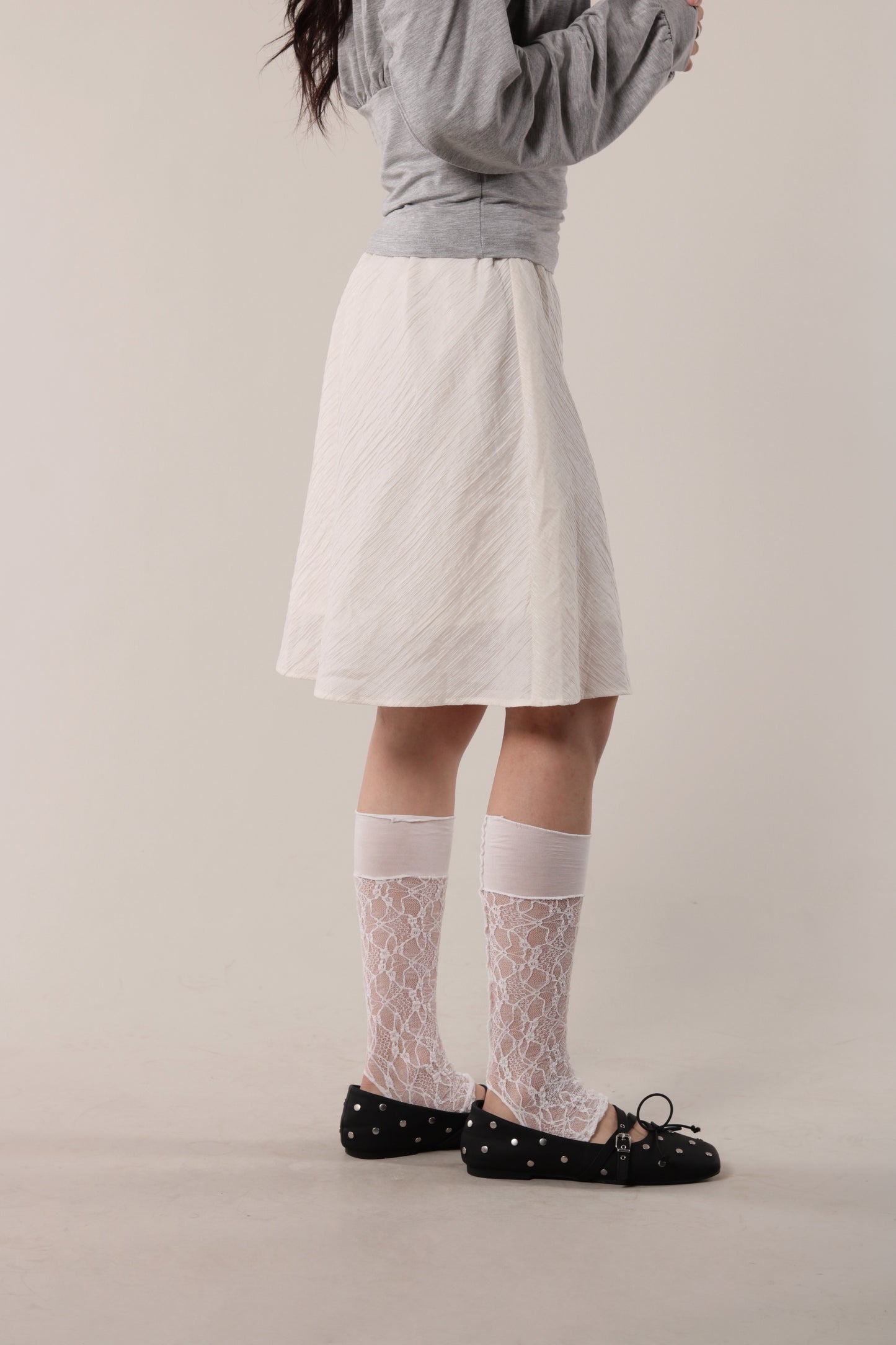 Textured Skirt (Ivory)
