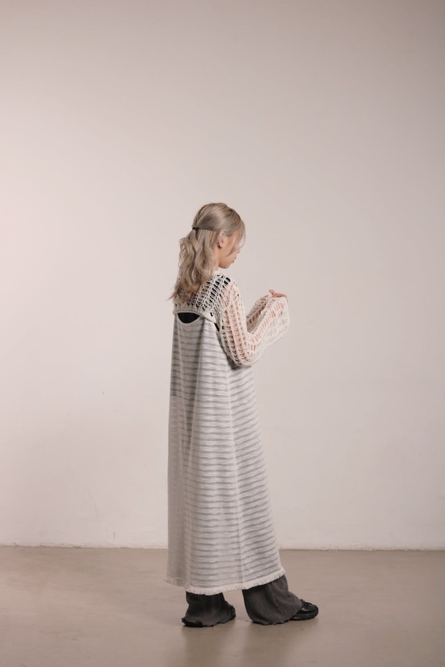 Net Crop Top (White)