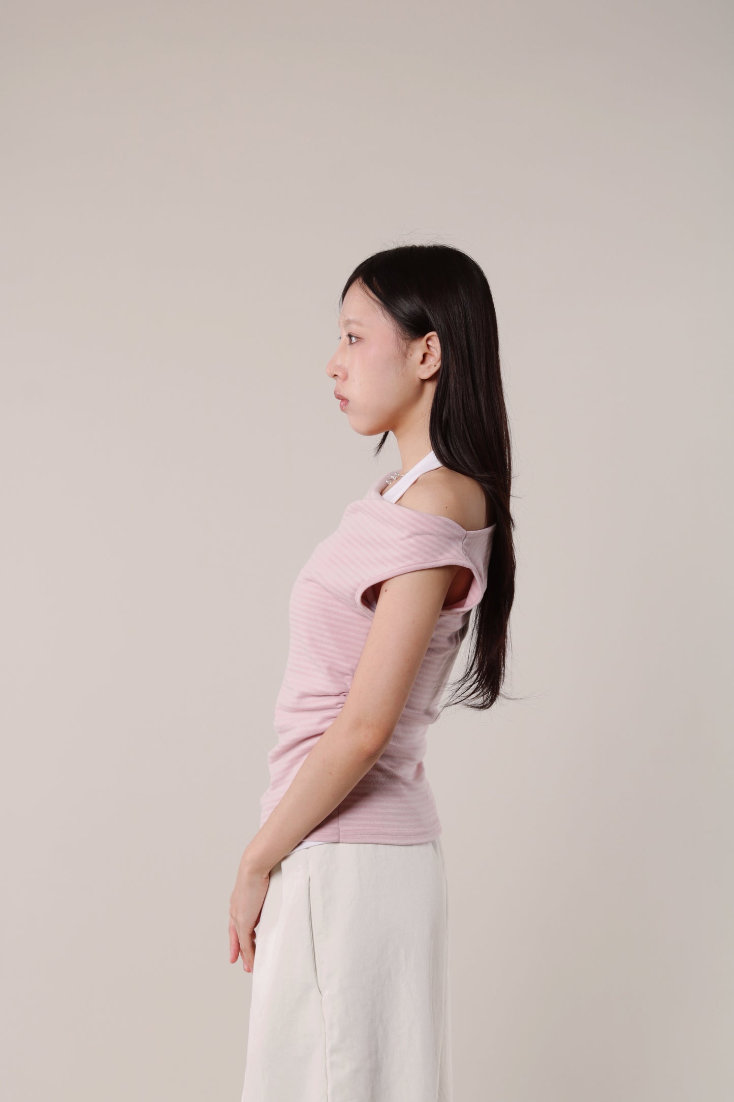 Lazy Striped Top (Pink)