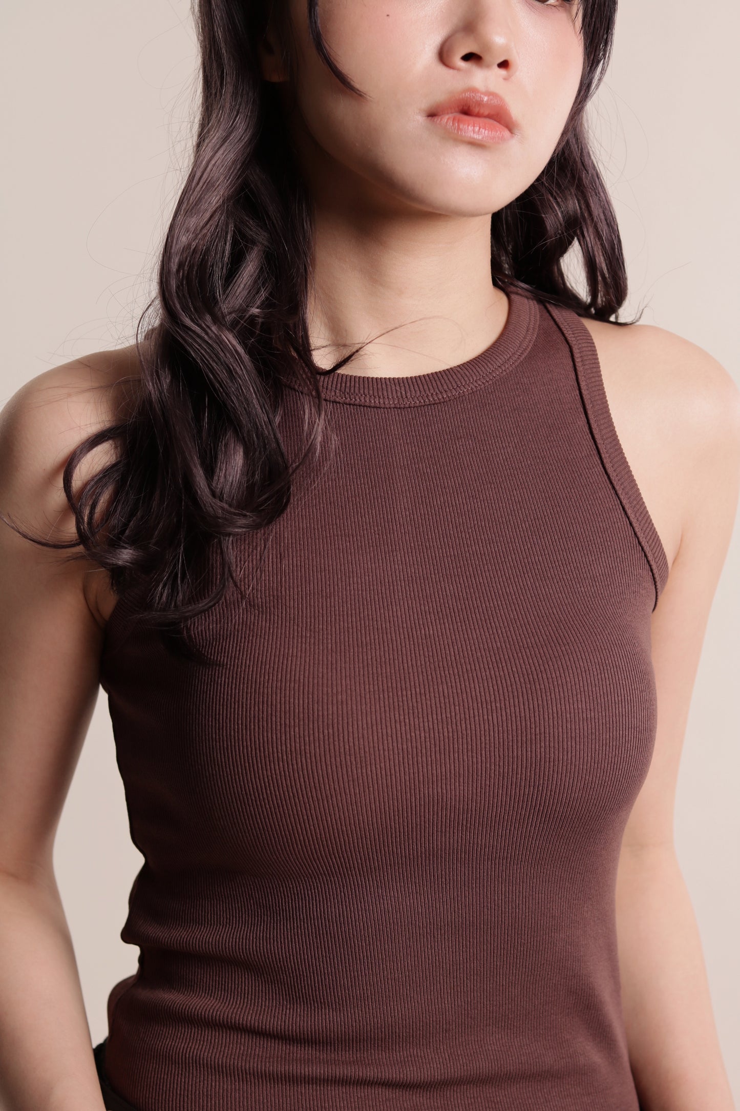 Slim Tank Top (Brown)