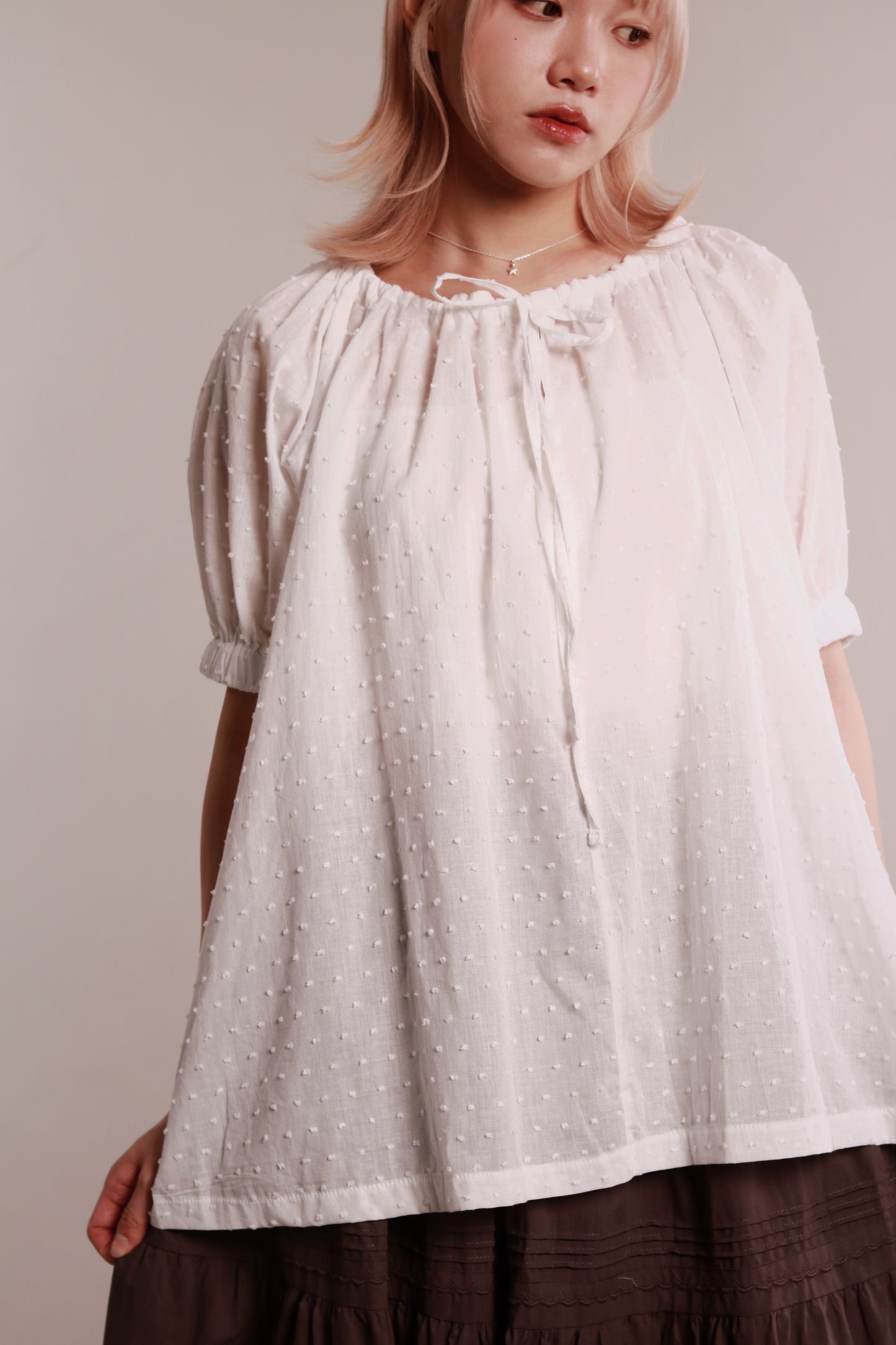 Dot Dot Blouse (White)