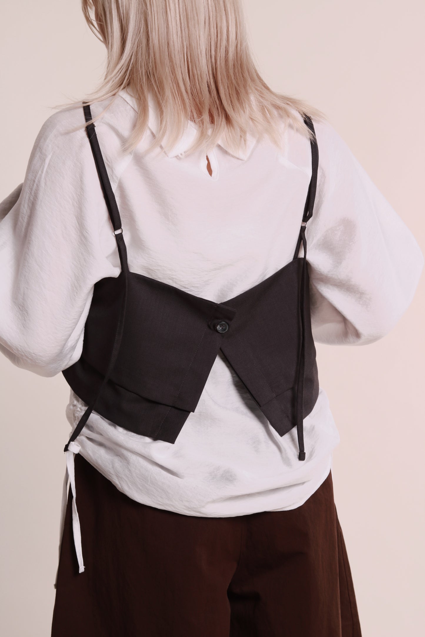 Doll Gathered Blouse (White)