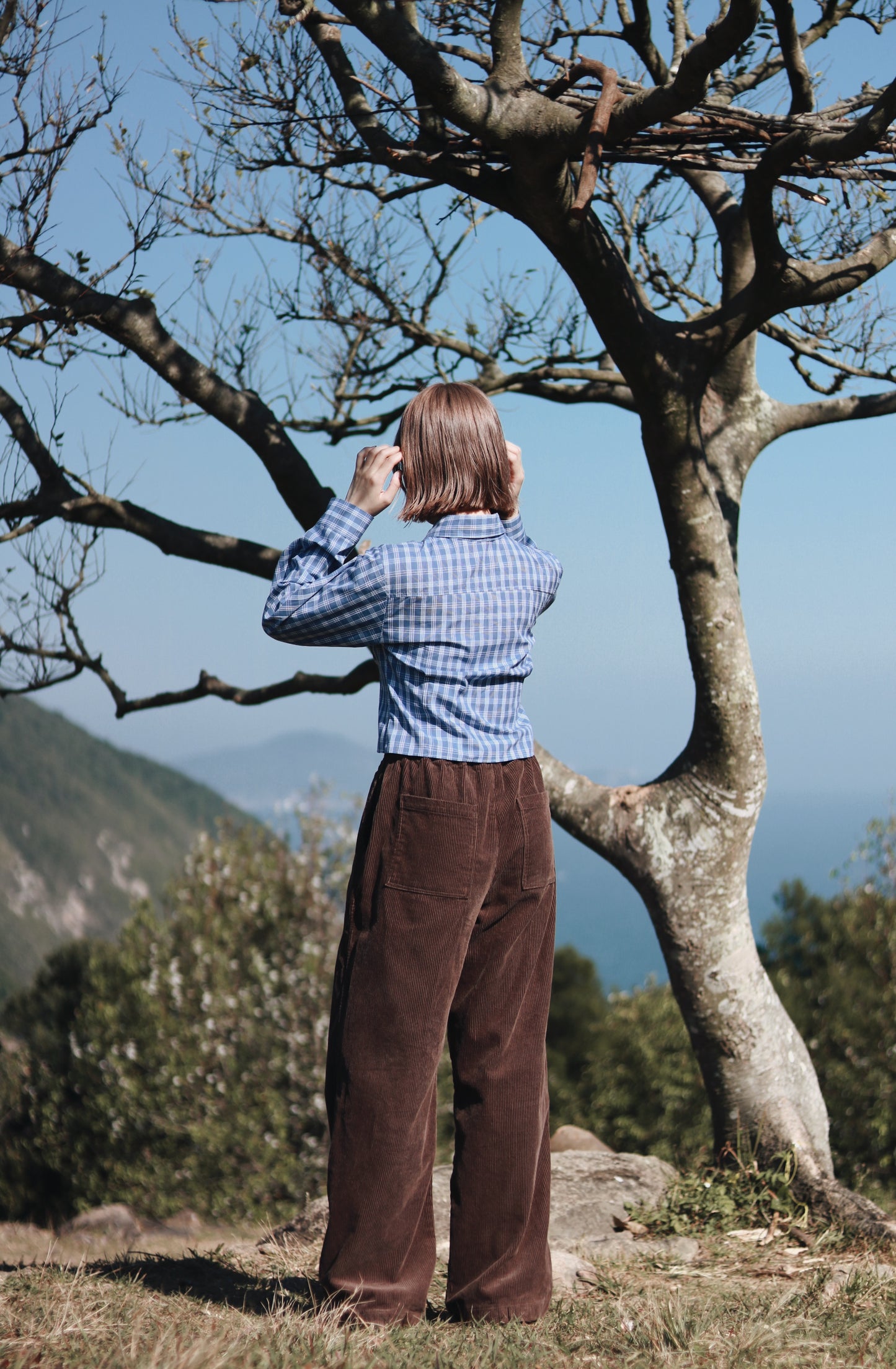 Cropped Shirt (Checkered)