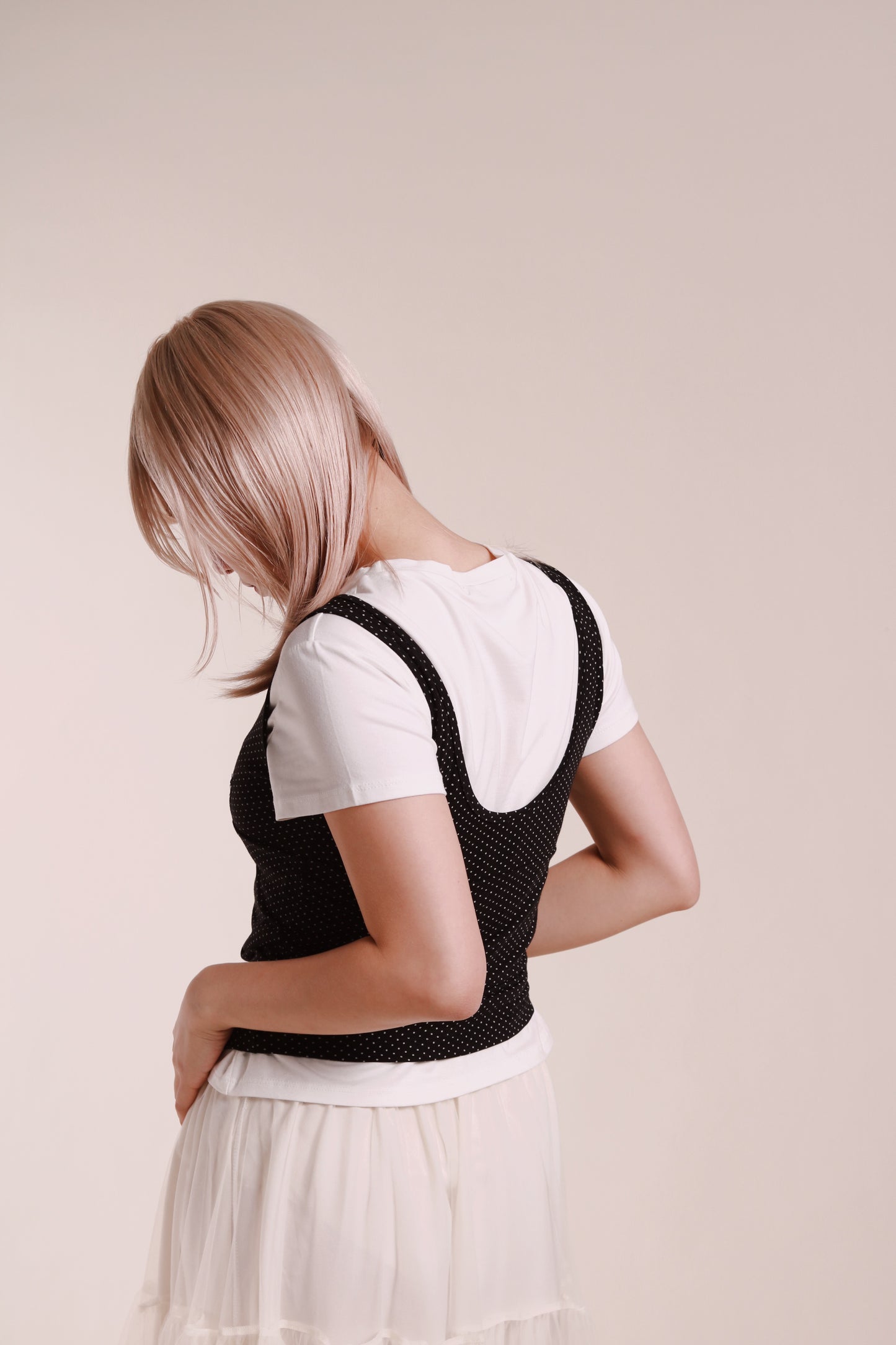 Dot Dot Sleeveless Top (Black)