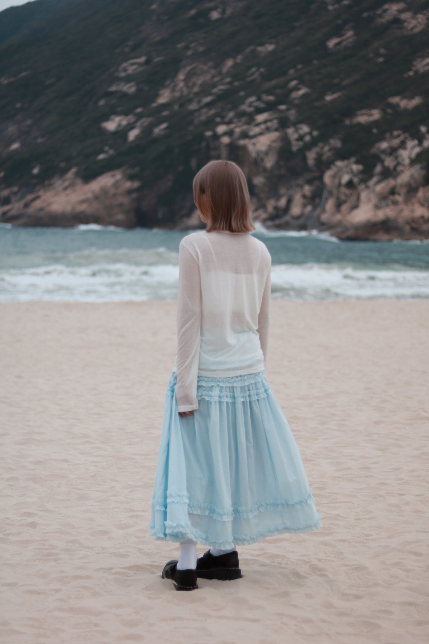 Spring Basic Top (Charcoal/Pink/Purple/White)