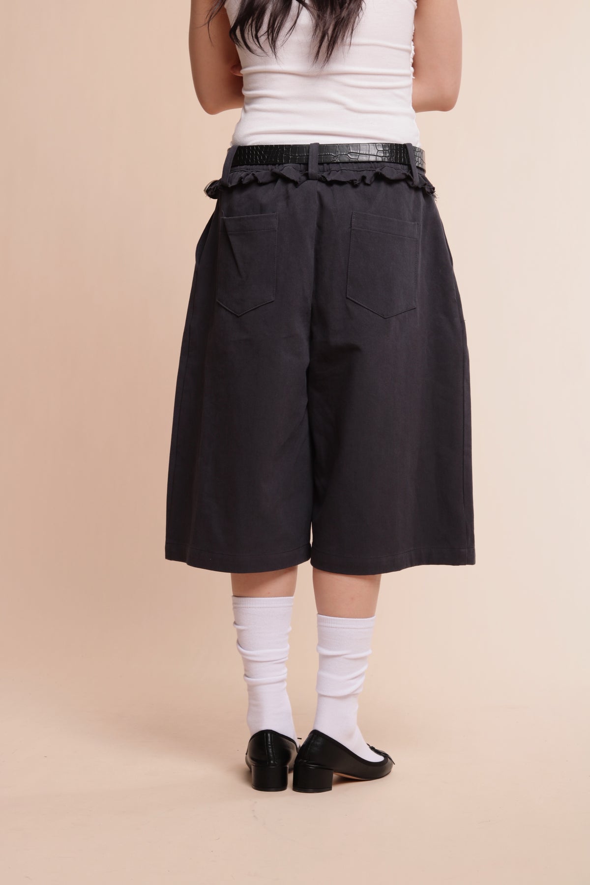 Ruffle Shorts (Navy)