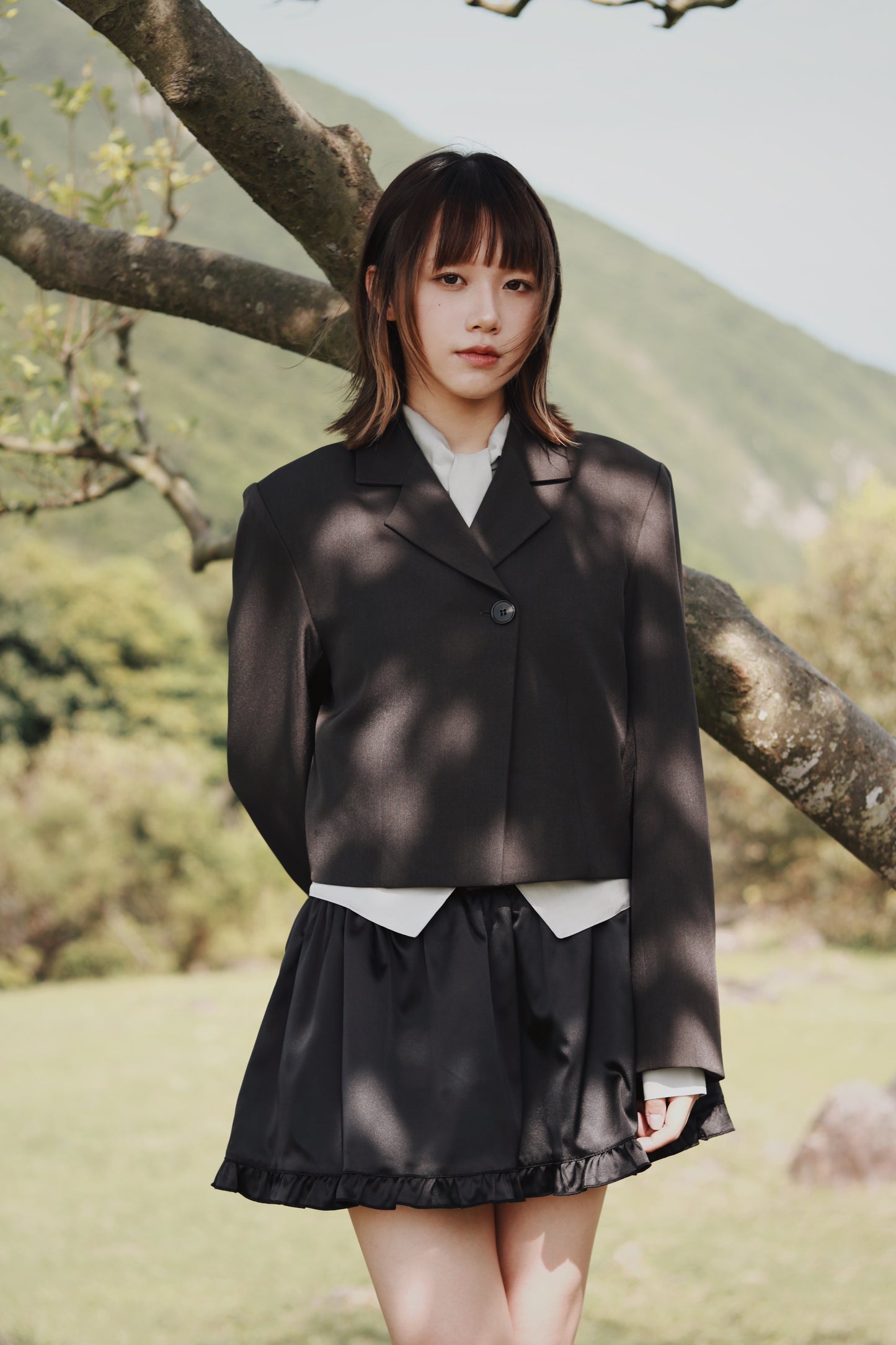 Doll Mini Ruffle Skirt (Black)