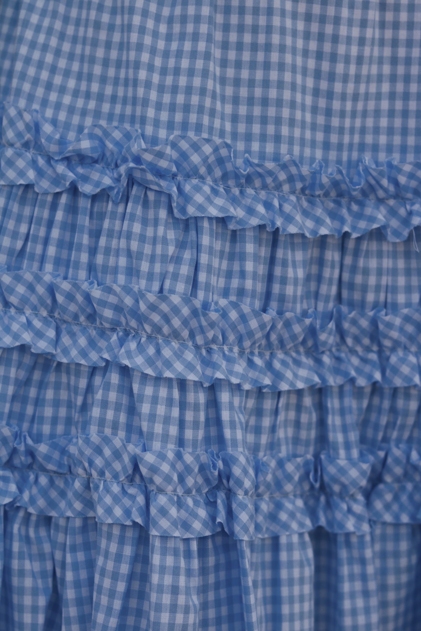 Doll Checkered Ruffle Skirt (Blue)