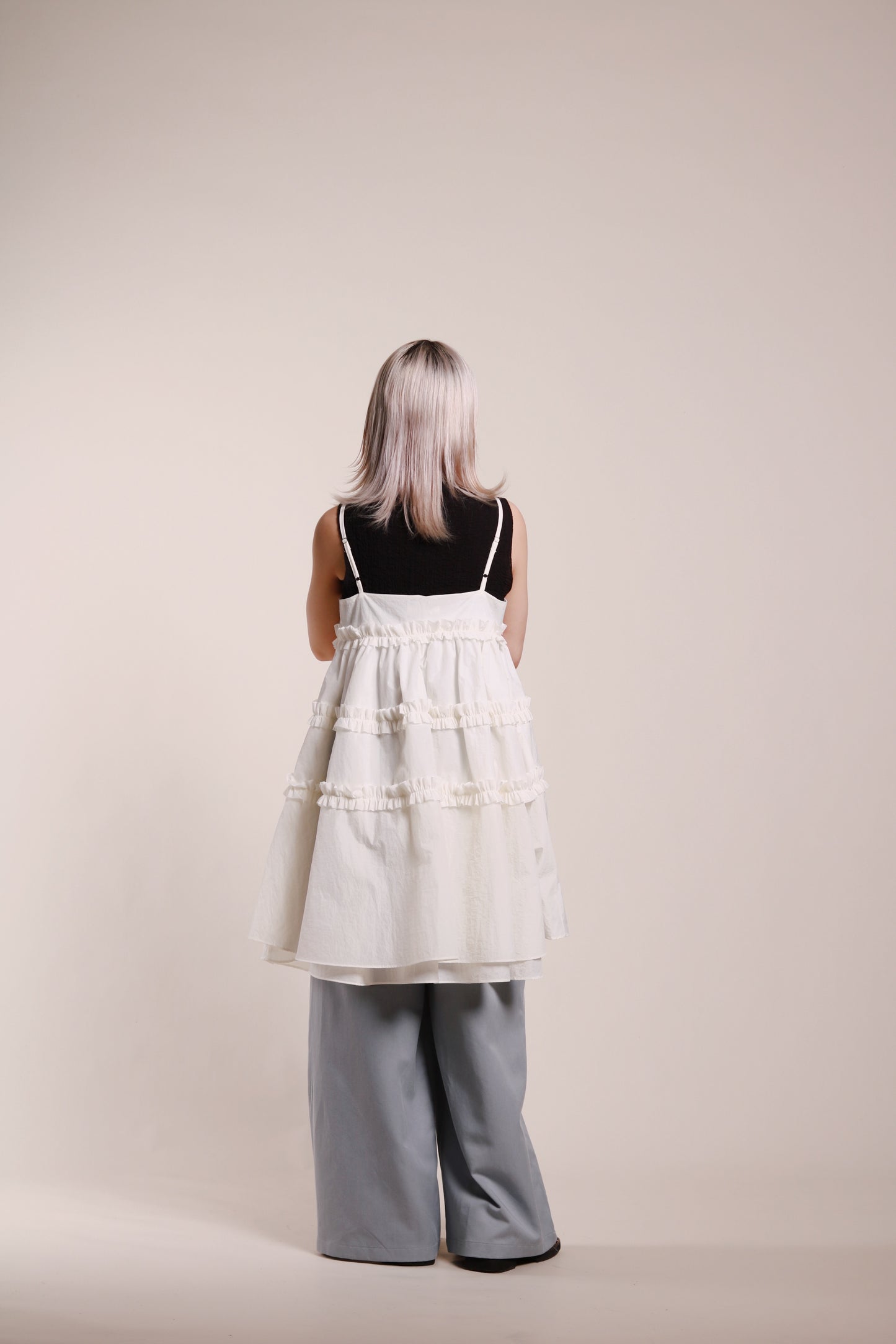 Doll Ruffle Dress (Ivory)