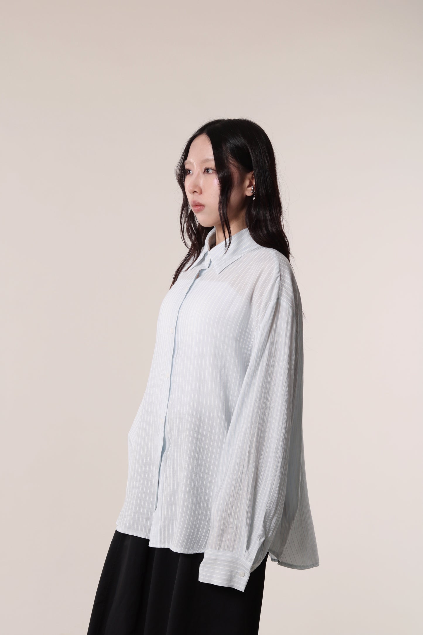 Autumn Striped Shirt (Baby Blue)