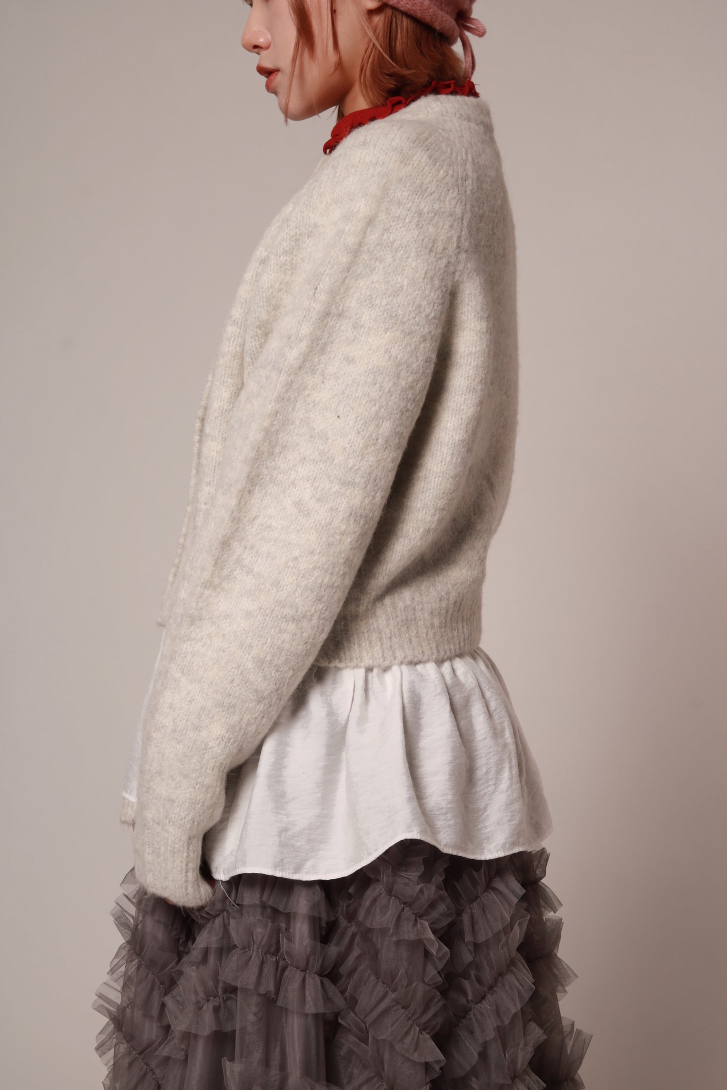 Grandma Cardigan (Light Grey)