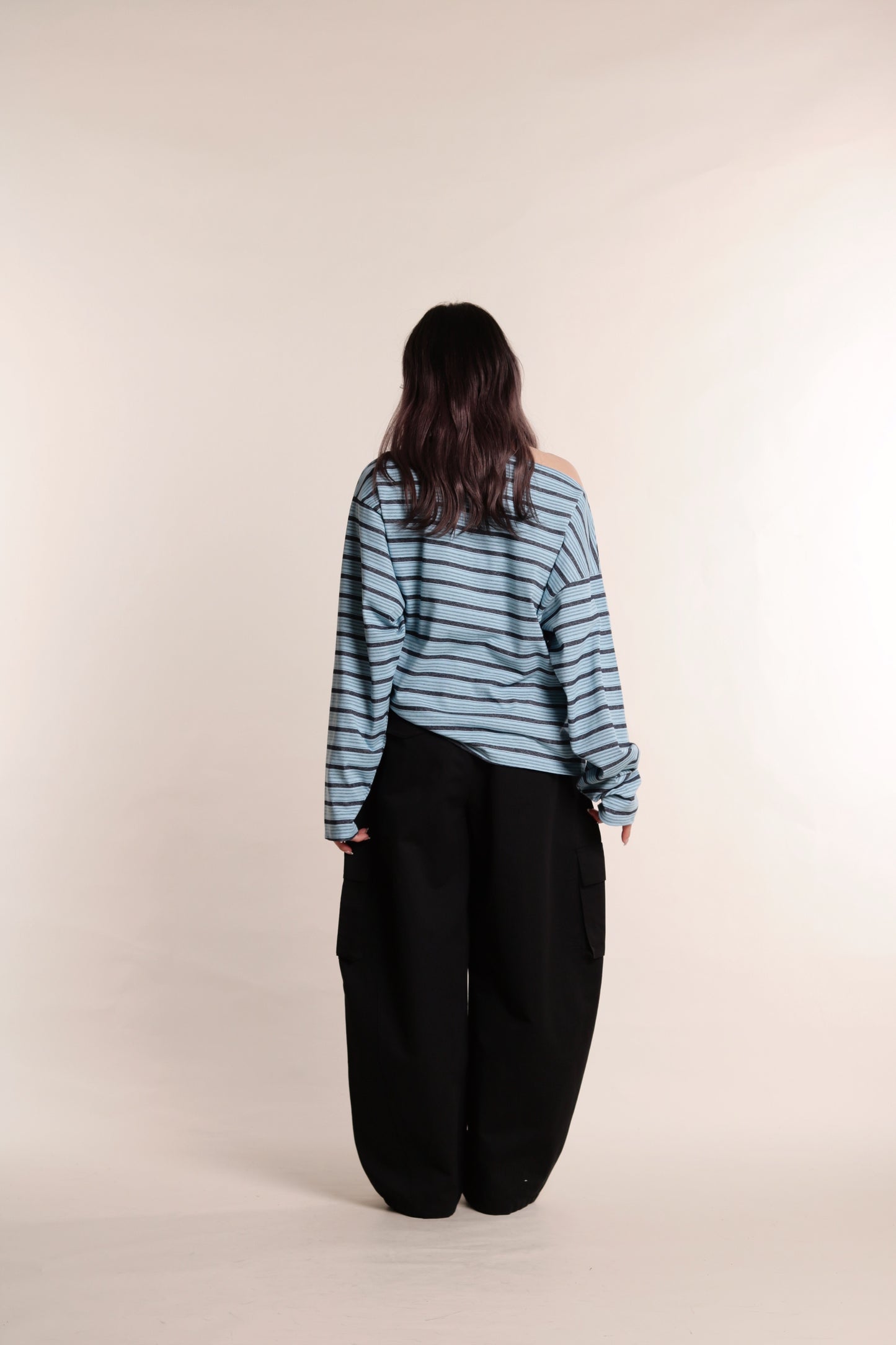 Oversized Stripe Top (Blue)