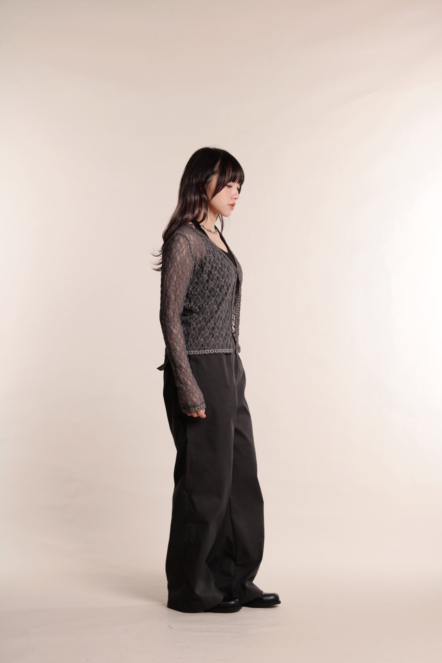 Delia Gathered Pants (Charcoal)