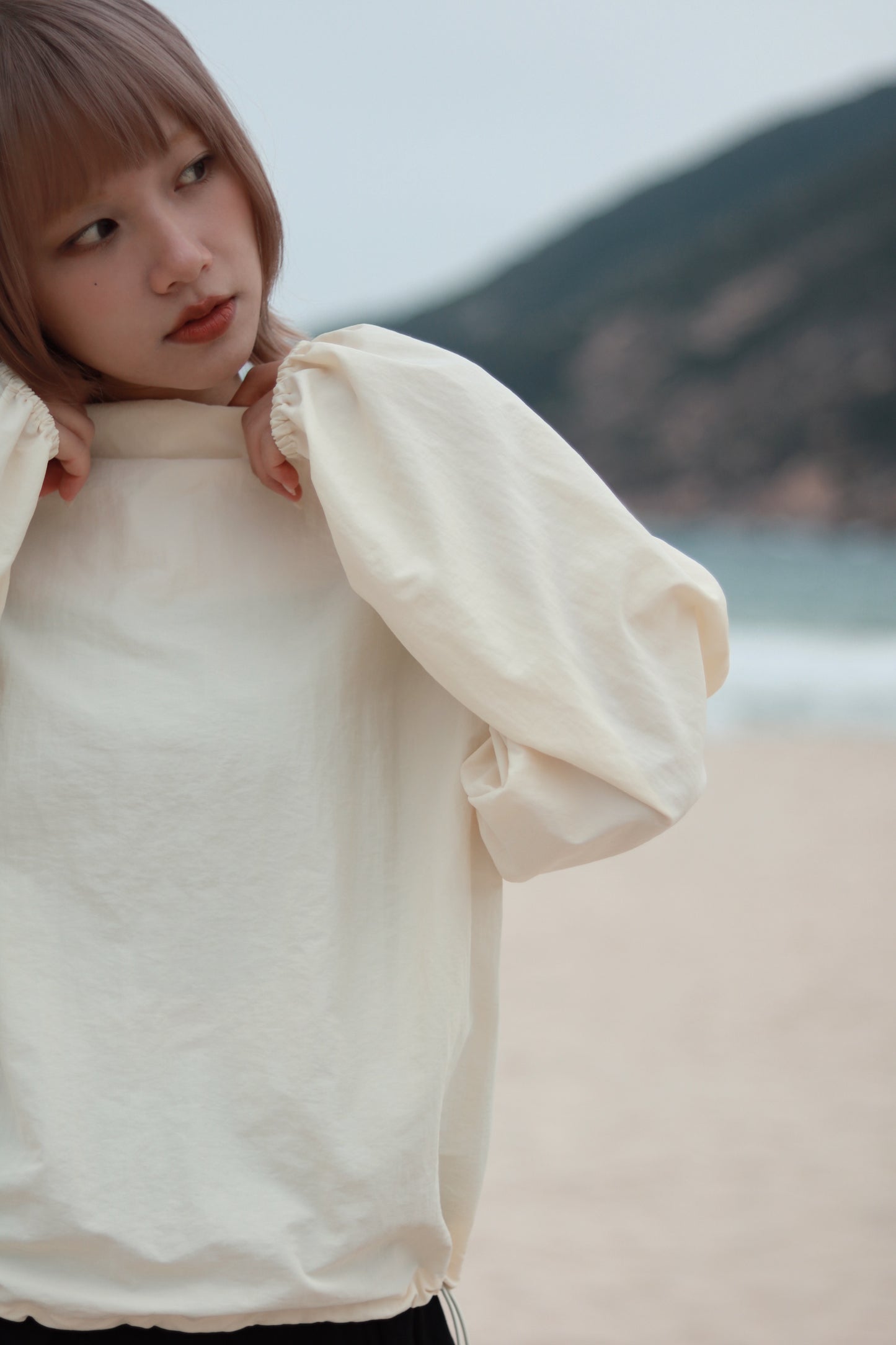 Funnel Neck Top (Butter)