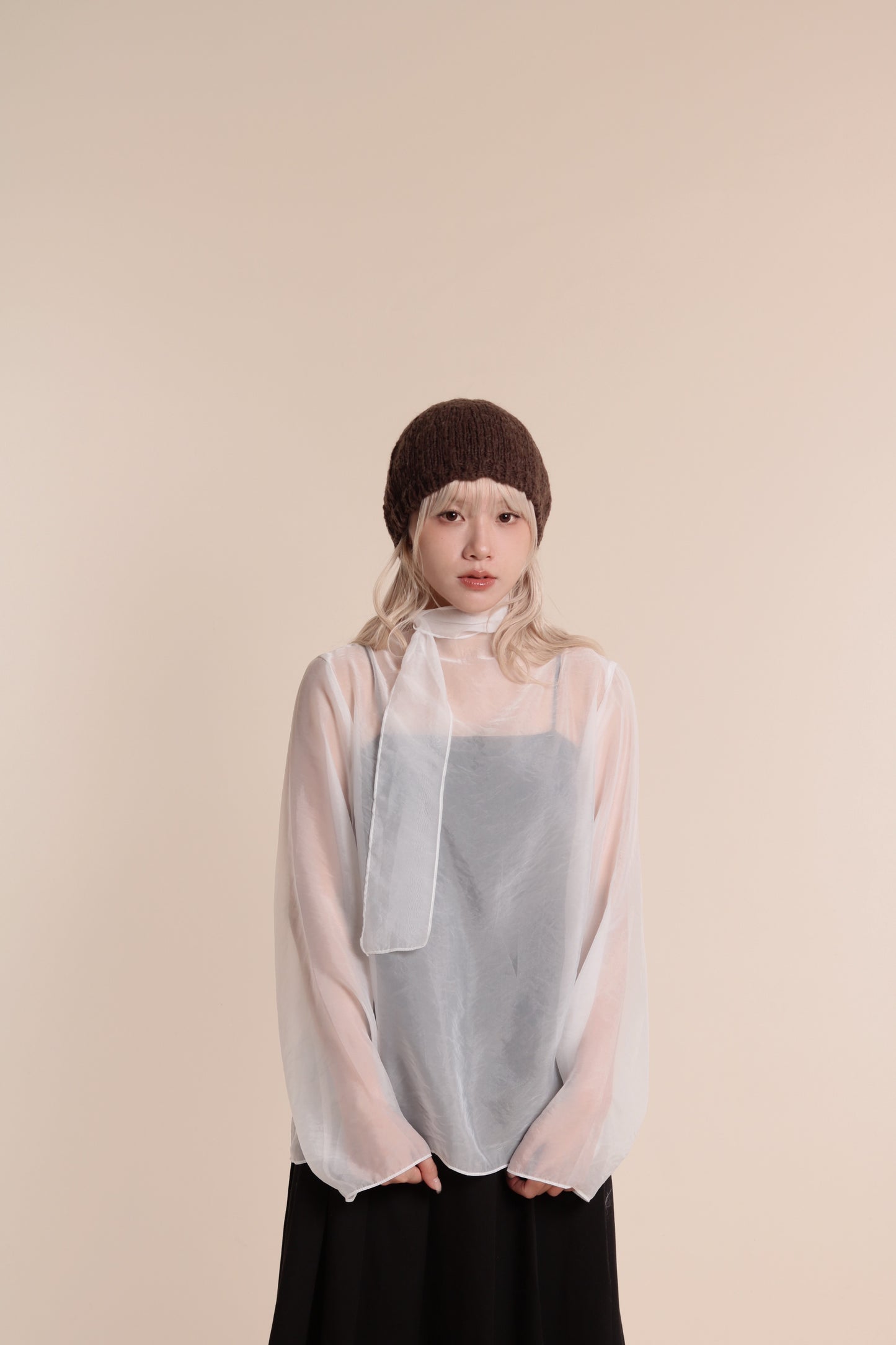 Doll See Through Blouse (White)