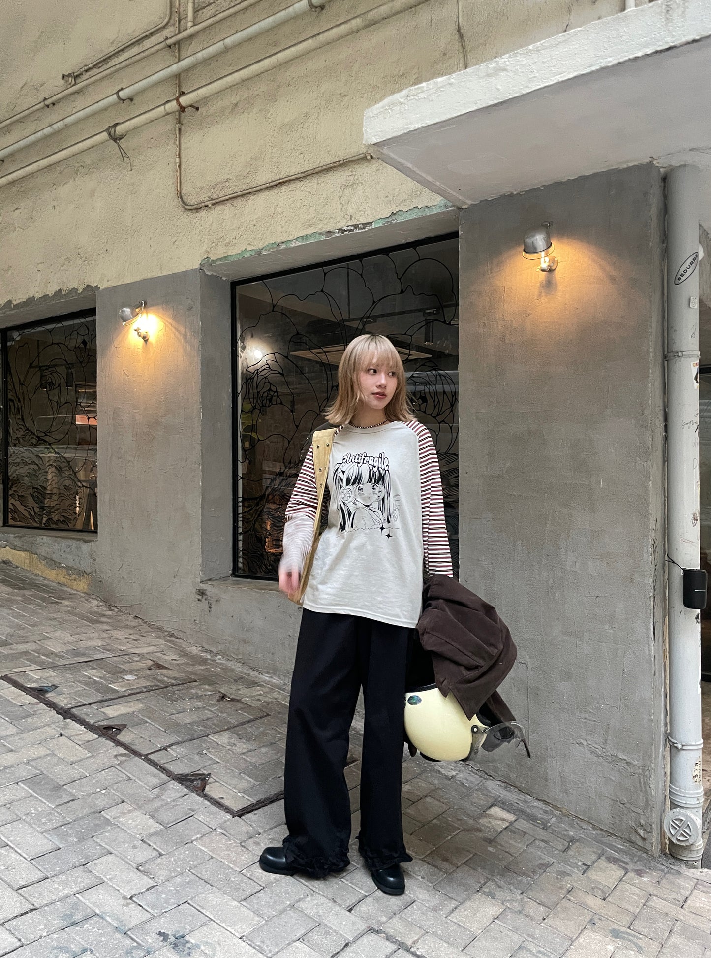 Antifragile Long Tee (Beige)