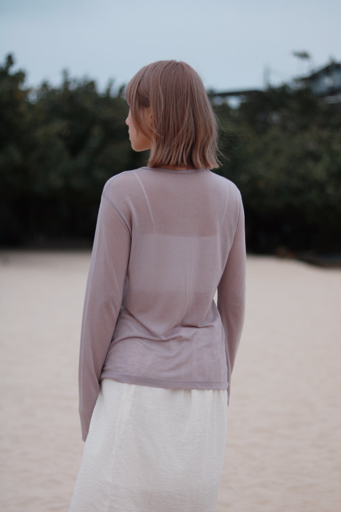 Spring Basic Top (Charcoal/Pink/Purple/White)