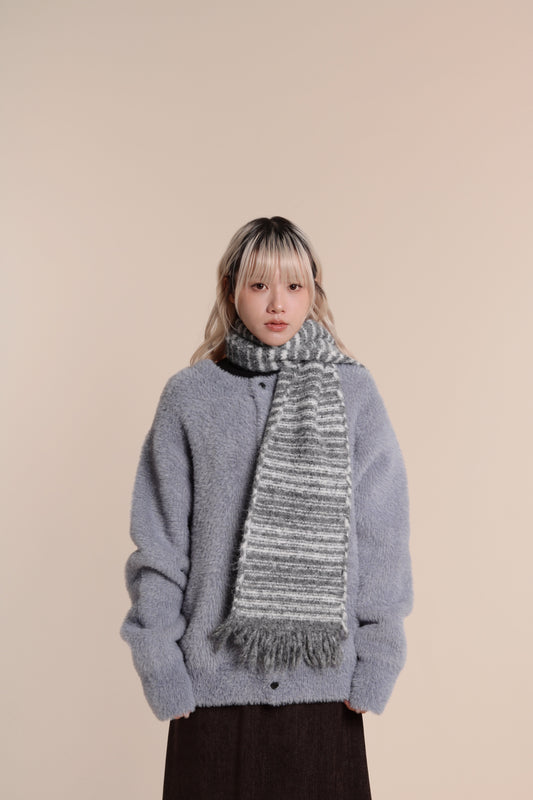 Stripe Muffler (Grey)