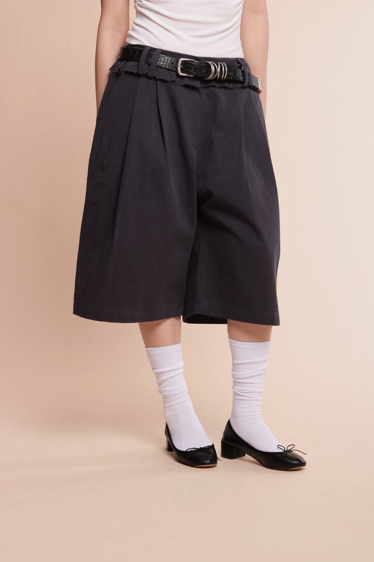 Ruffle Shorts (Navy)